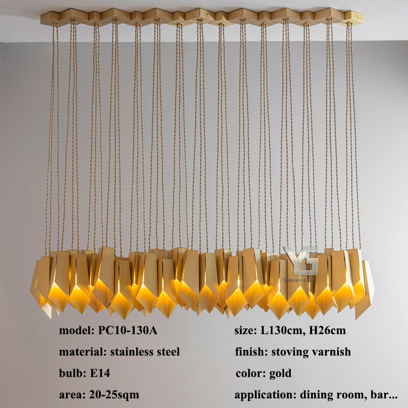 Bronze Fold Linear Chandelier