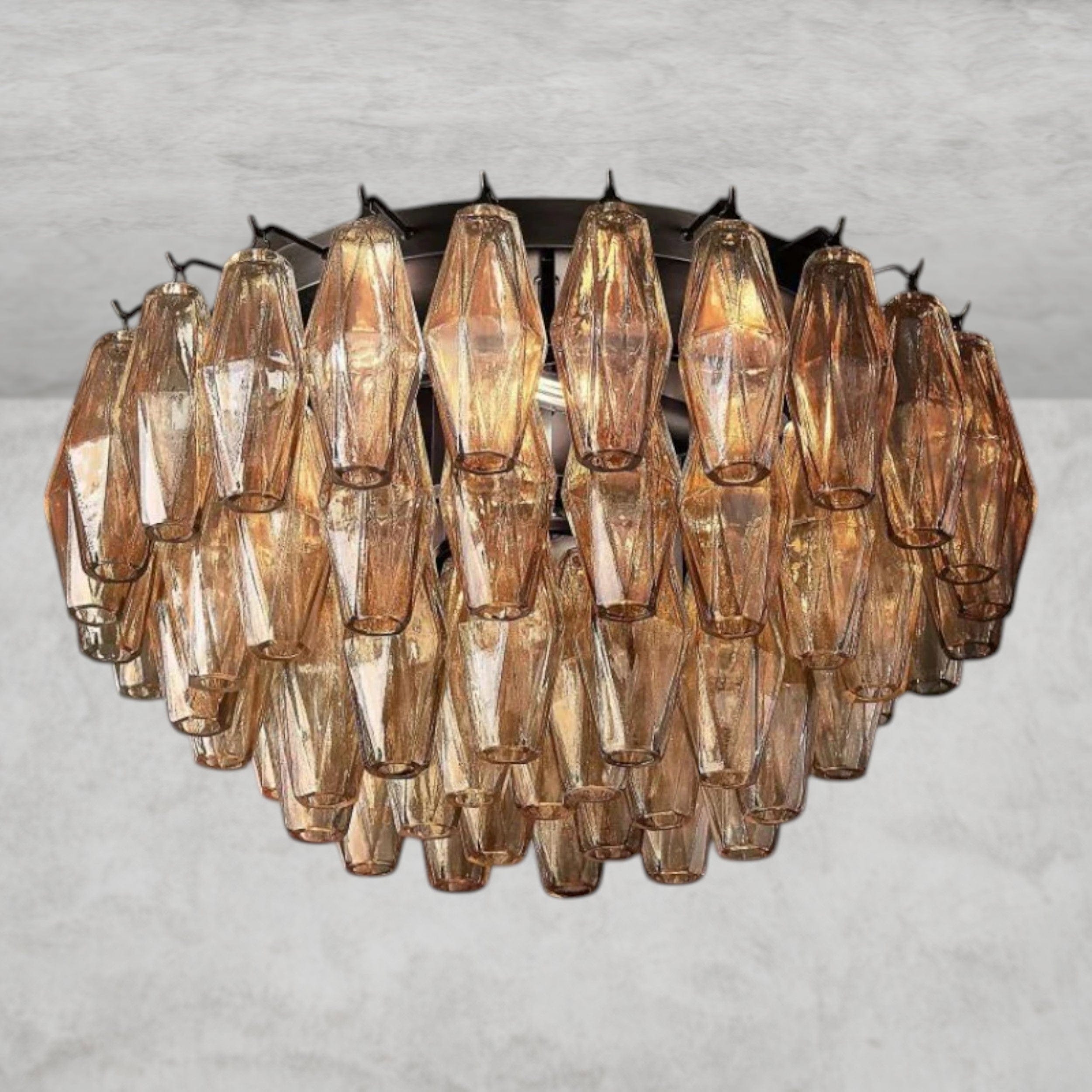 22" / Bronze / Smoke Chiara Clear/ Smoke Glass Flushmount 17", 22"