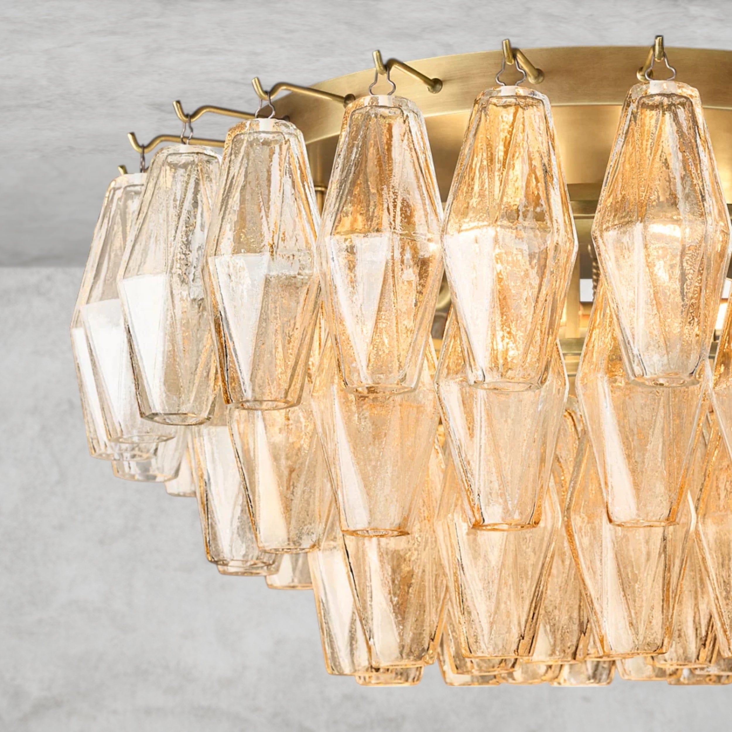 Chiara Clear/ Smoke Glass Flushmount 17