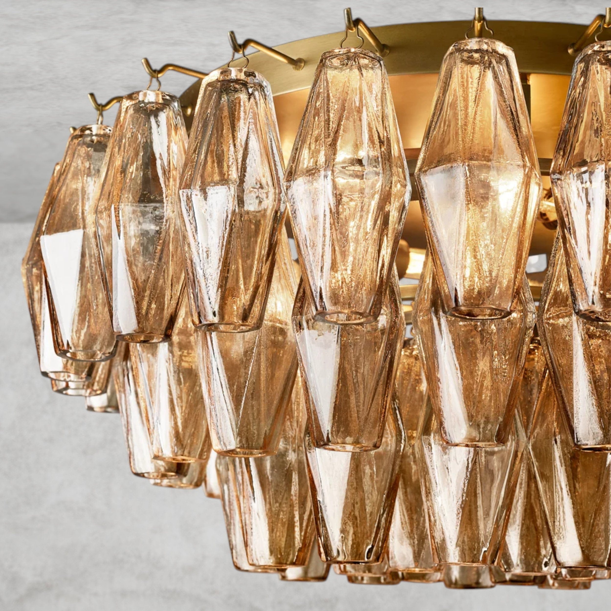 Chiara Clear/ Smoke Glass Flushmount 17