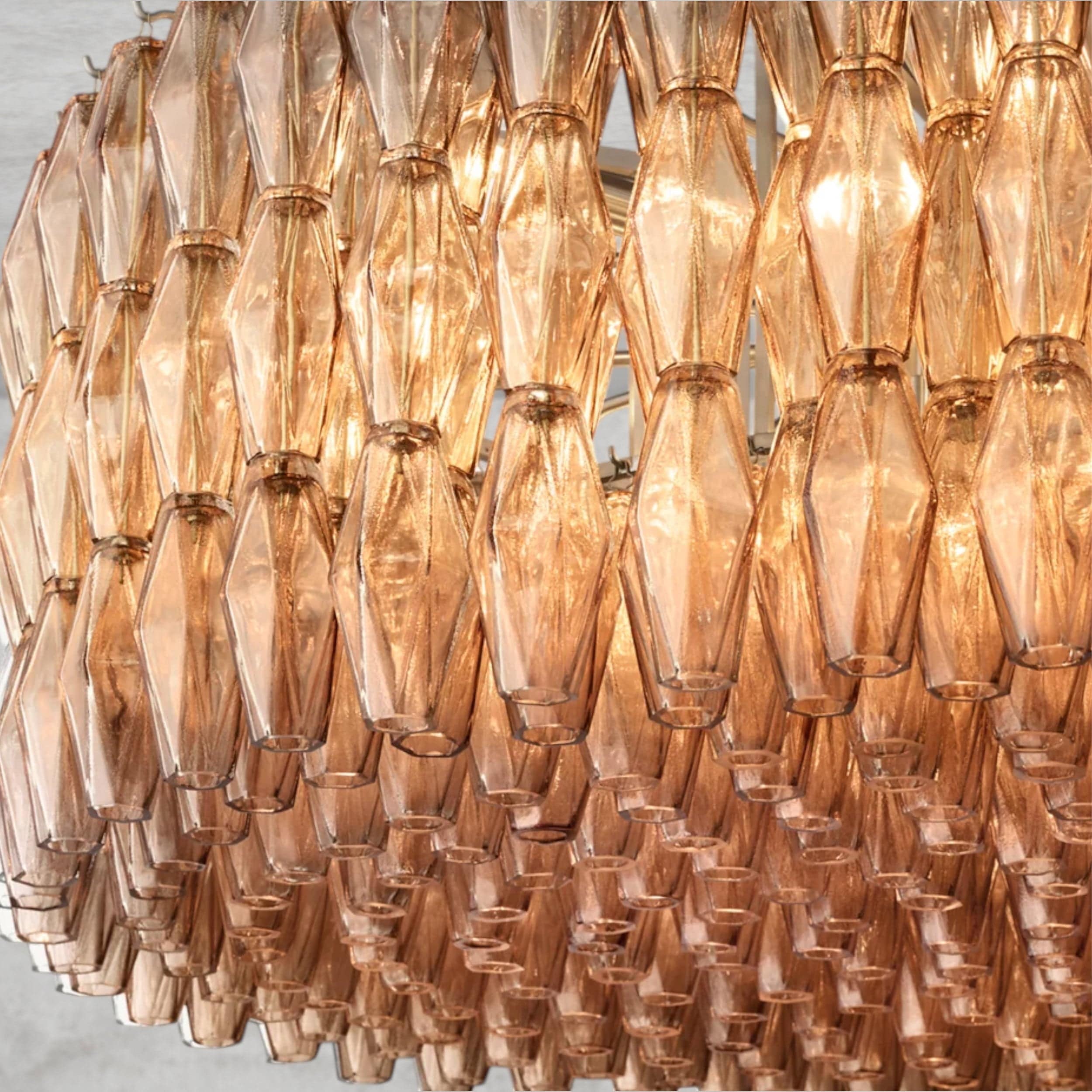 CHIARA CLEAR/ SMOKE GLASS ROUND CHANDELIER 37