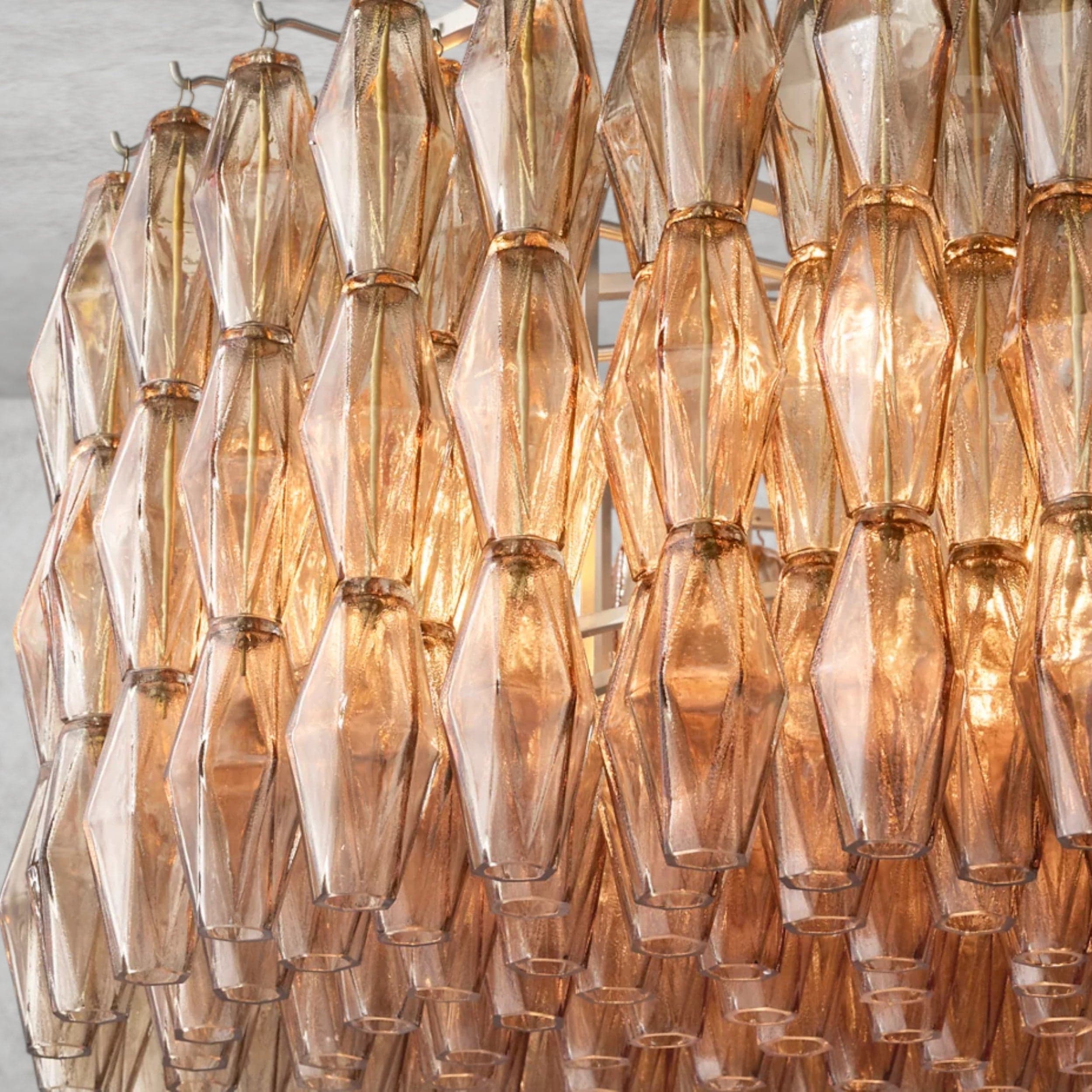 CHIARA CLEAR/ SMOKE GLASS ROUND CHANDELIER 37