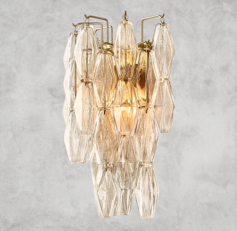 CHIARA CLEAR/ SMOKE GLASS SCONCE 19