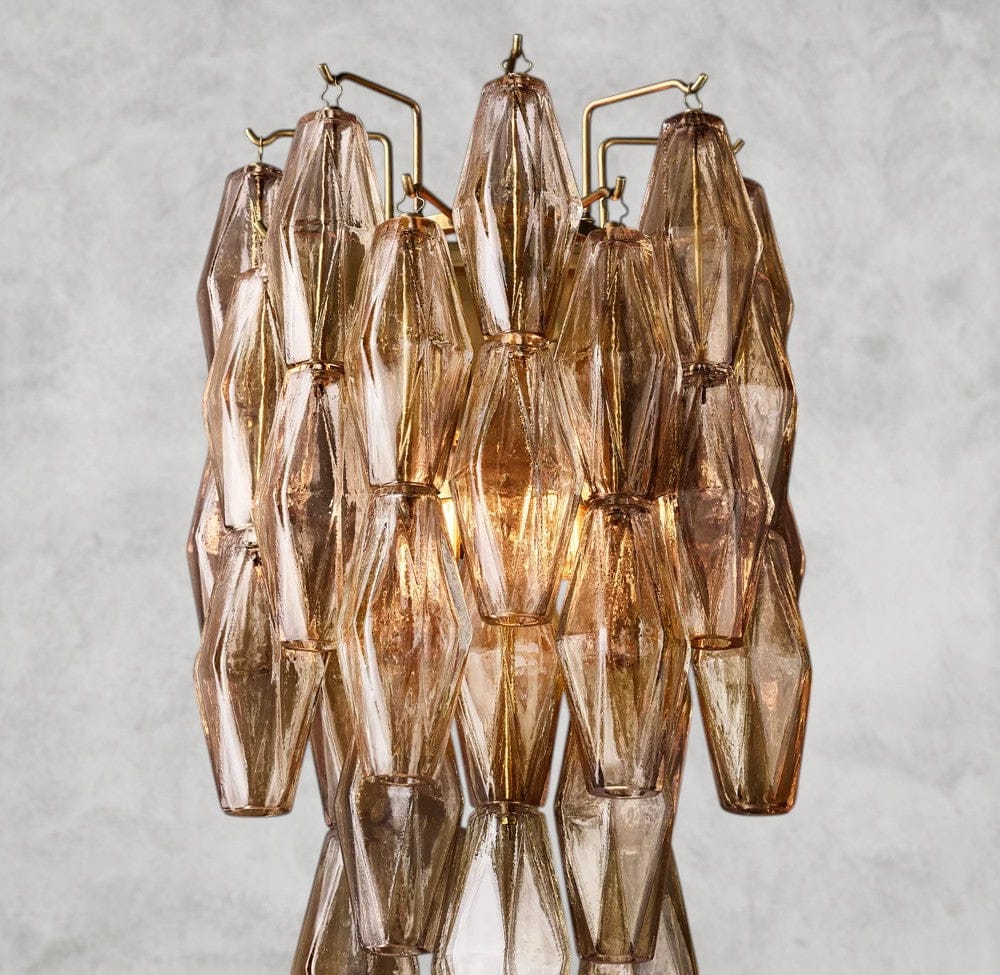 Smoke / Brass CHIARA CLEAR/ SMOKE GLASS SCONCE 19