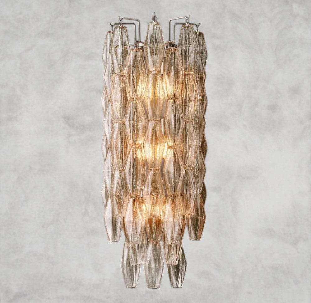 CHIARA CLEAR/ SMOKE GLASS SCONCE 19"