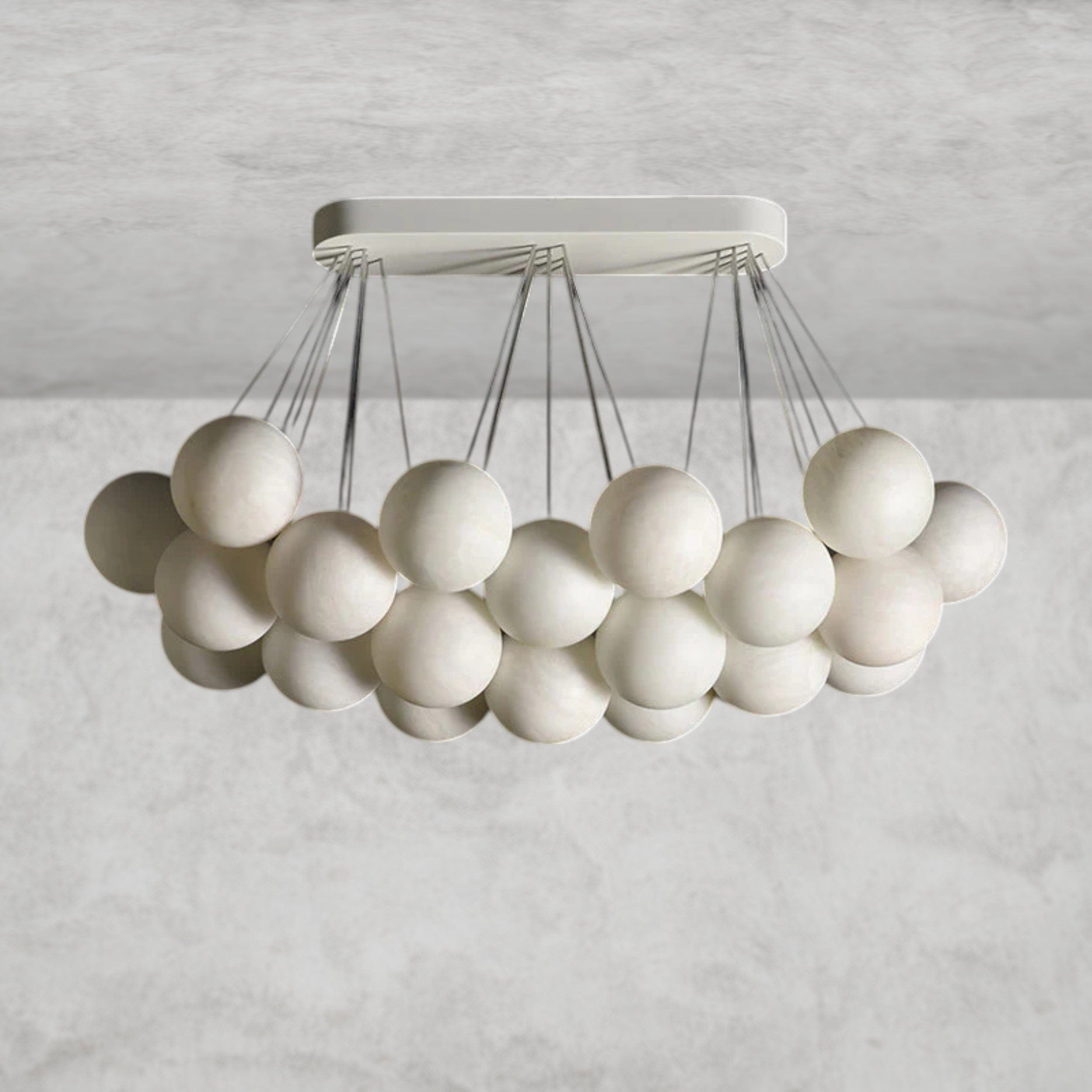 Christian Luxury Rectangular Chandelier Alabaster Ball Chandelier