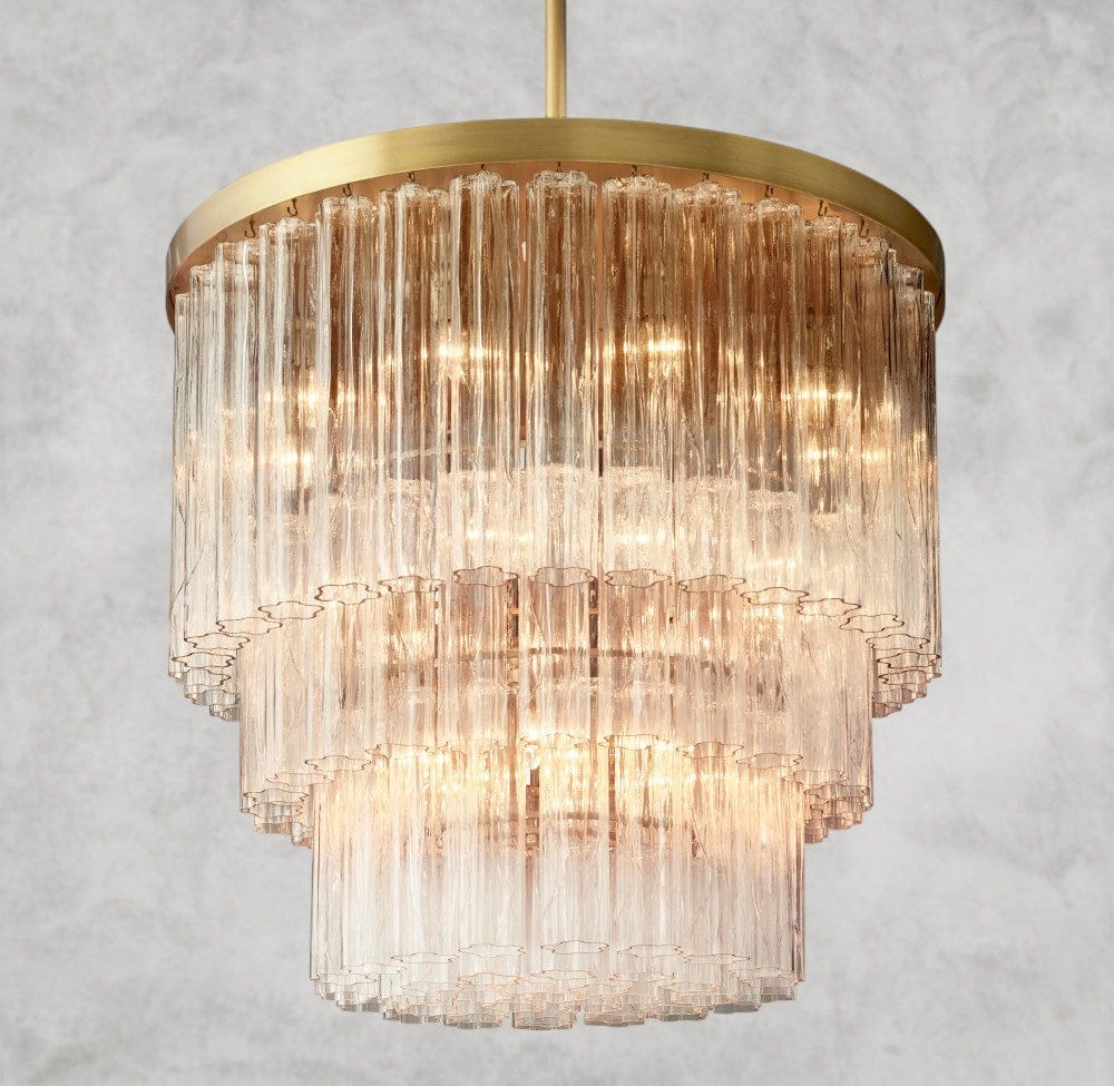 36" / Brass Cielo Three-Tier Round Chandelier 36", 48"