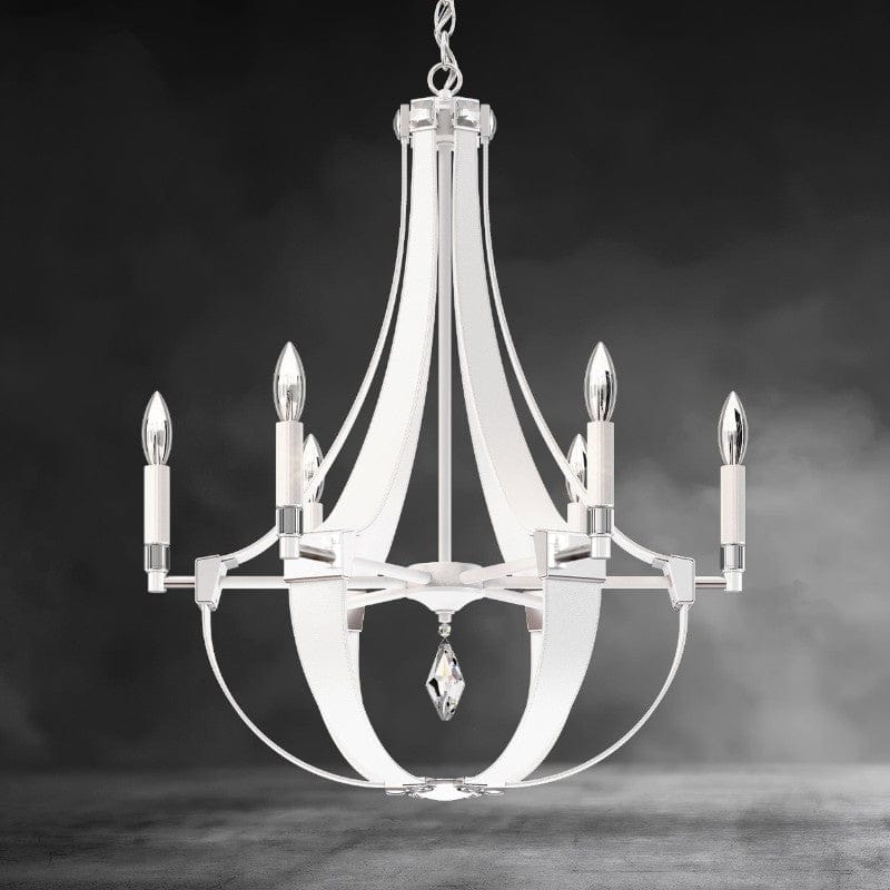 White Crystal Empire Chandelier 24