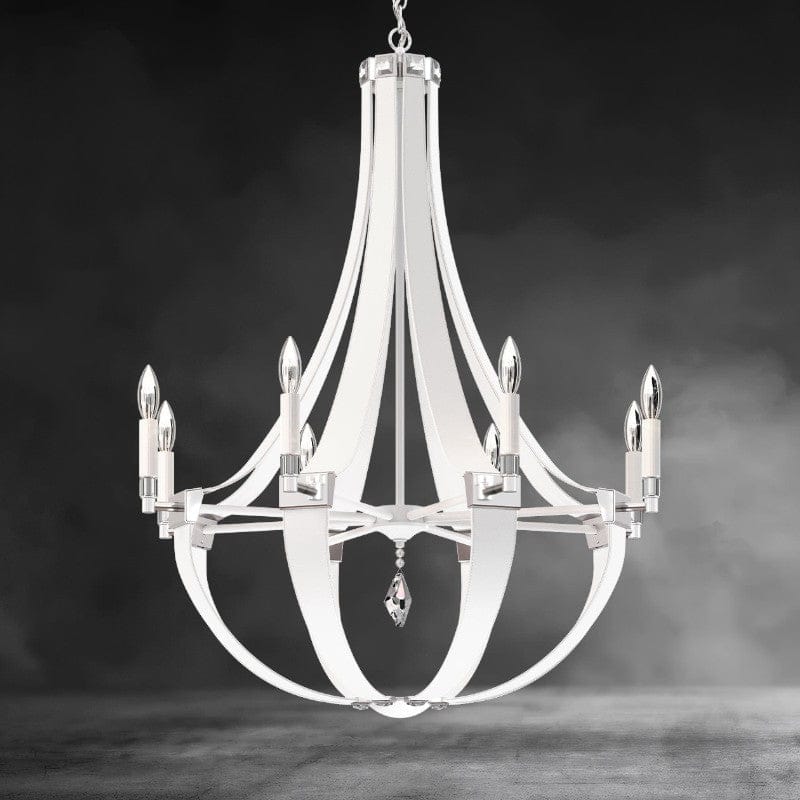 White Crystal Empire Chandelier 30
