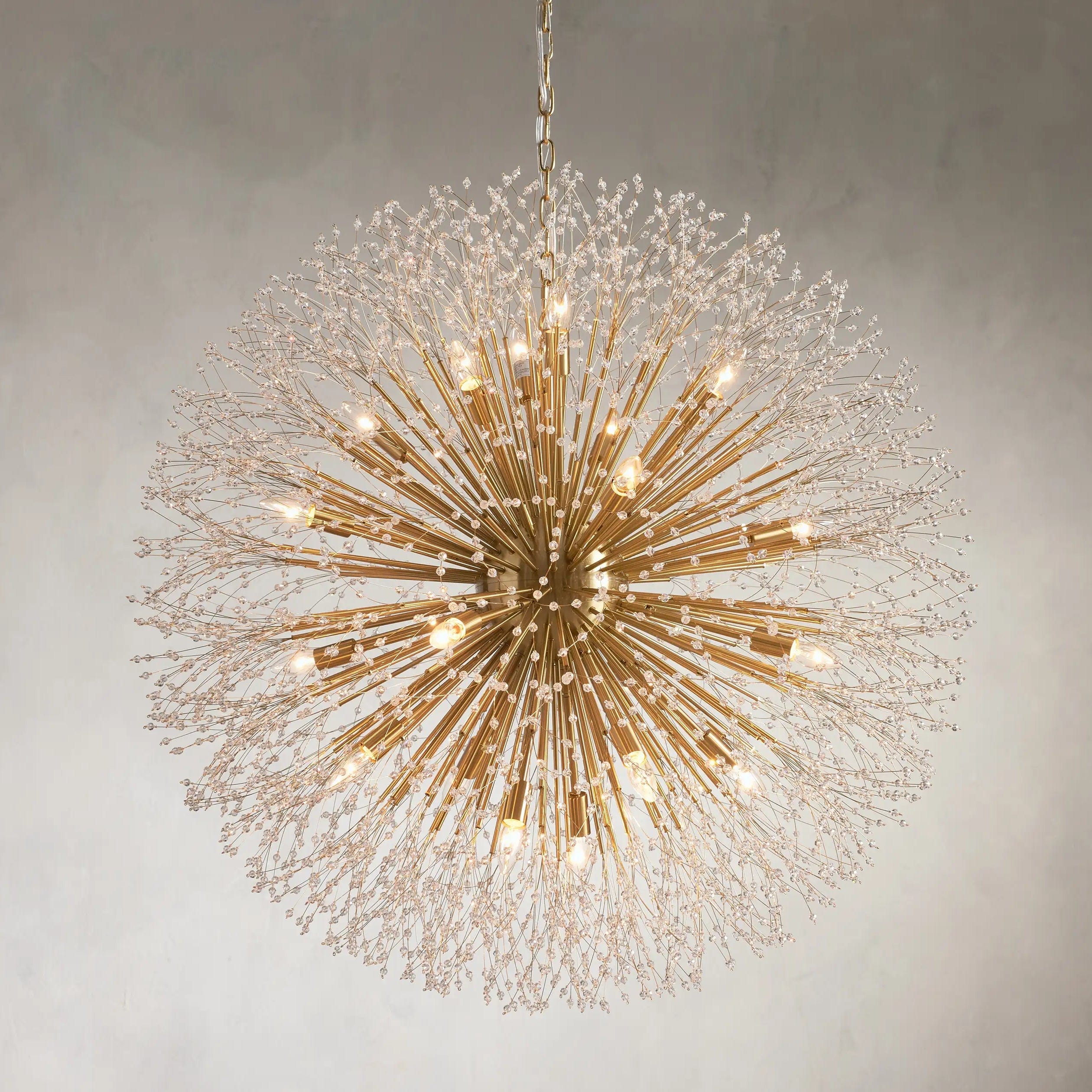 43" / Brass Dandelion Round Chandelier 22", 30", 43"