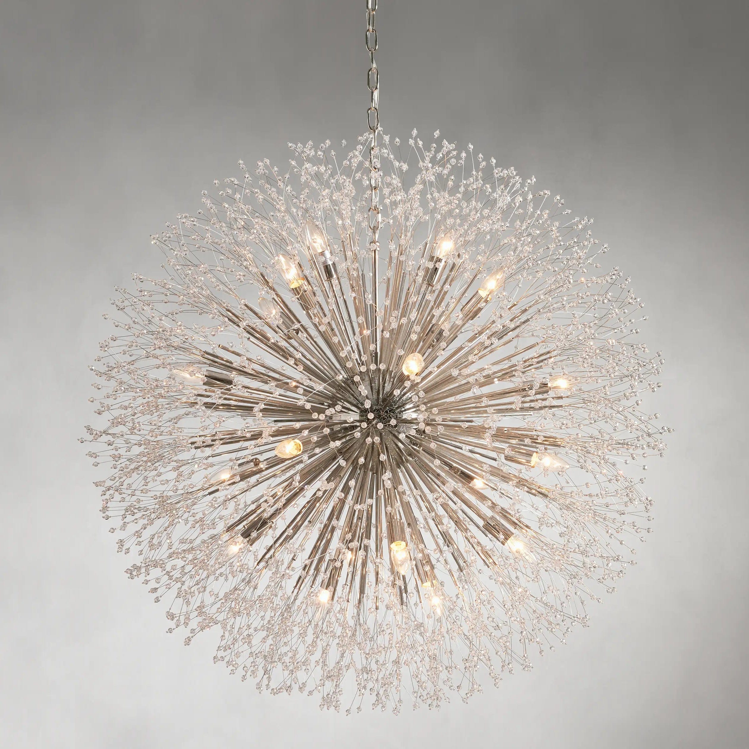 43" / Silver Dandelion Round Chandelier 22", 30", 43"