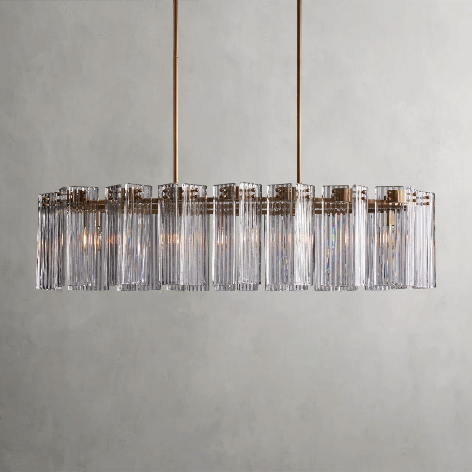 51" / Brass / Clear Delsie Oval Chandelier 51", 63", 72"