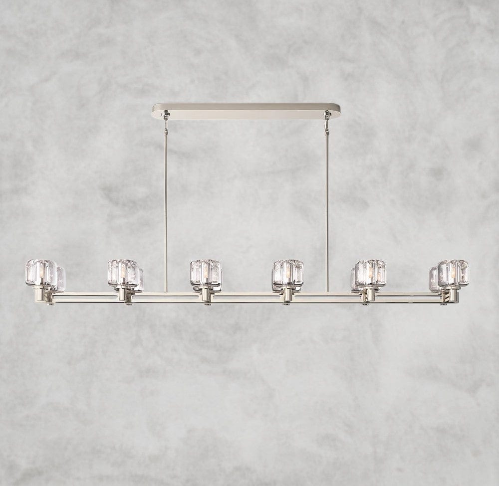 72" / Nickle Demaret double Linear chandelier 54", 72"