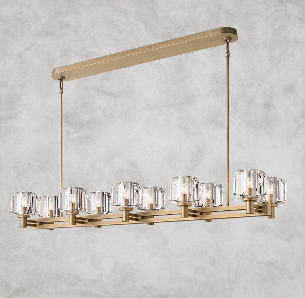 Demaret double Linear chandelier 54", 72"