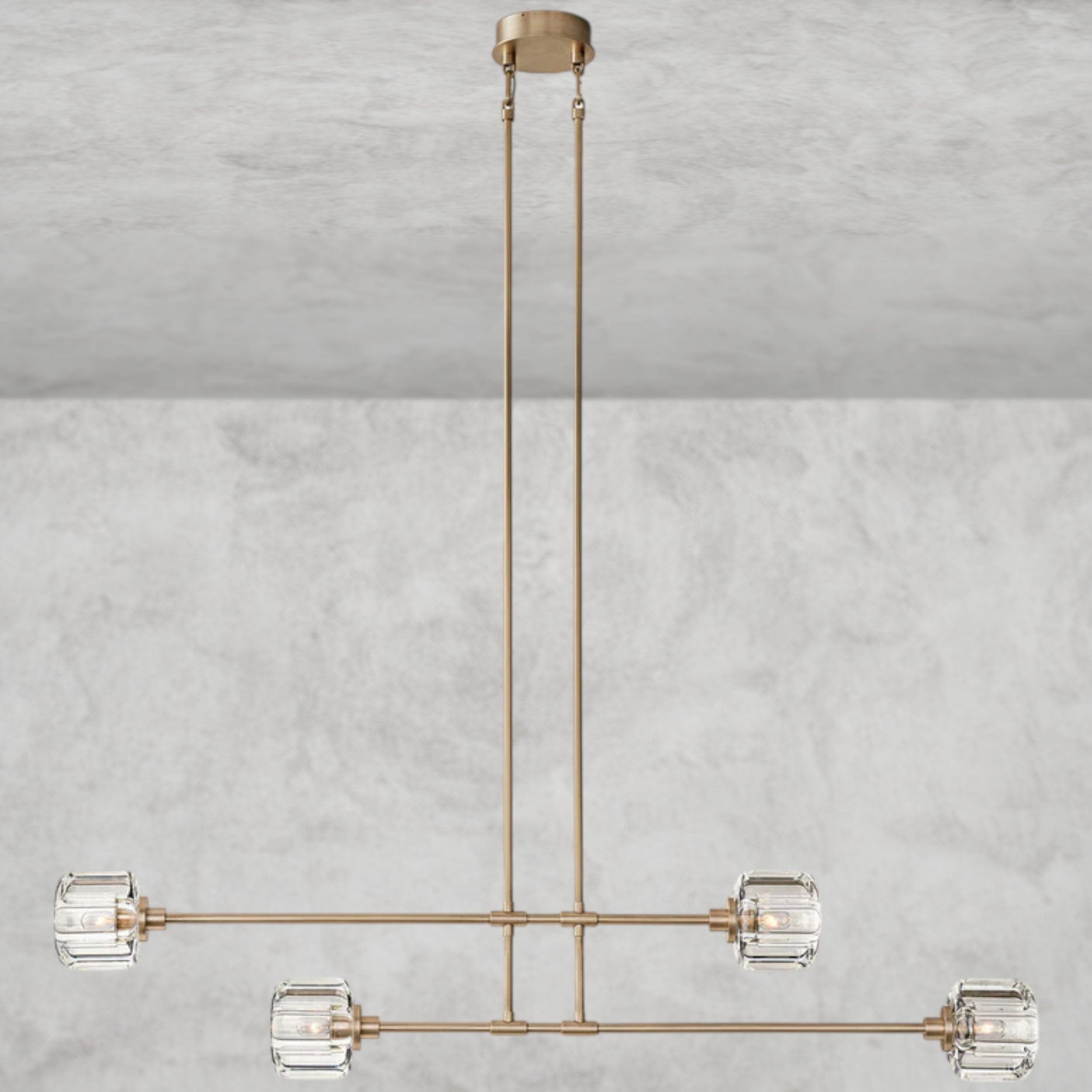 54" / Brass Demaret Mobile Linear Chandelier 54", 72"