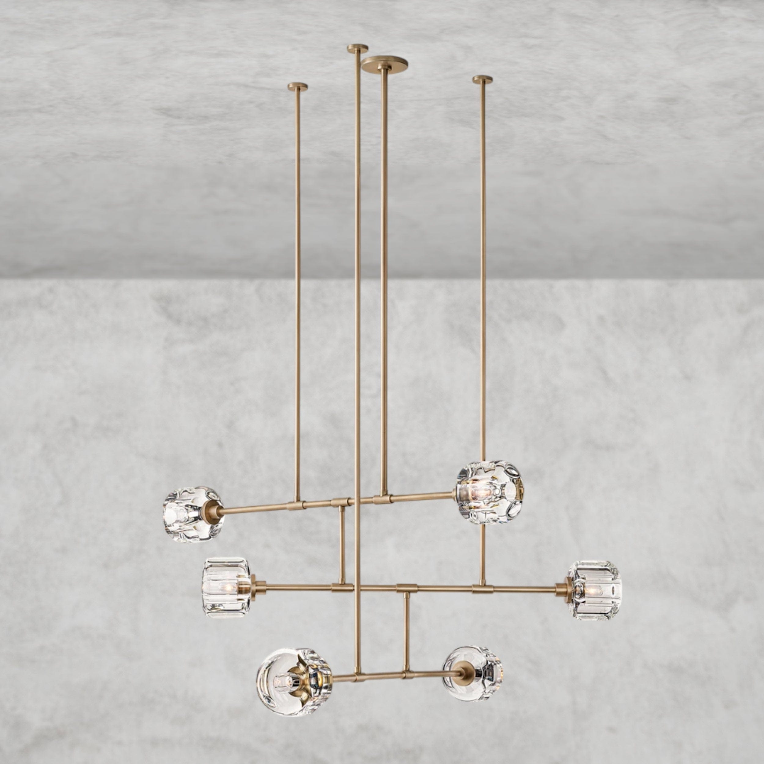 48" / Brass Demaret Mobile Round Chandelier 48", 62"