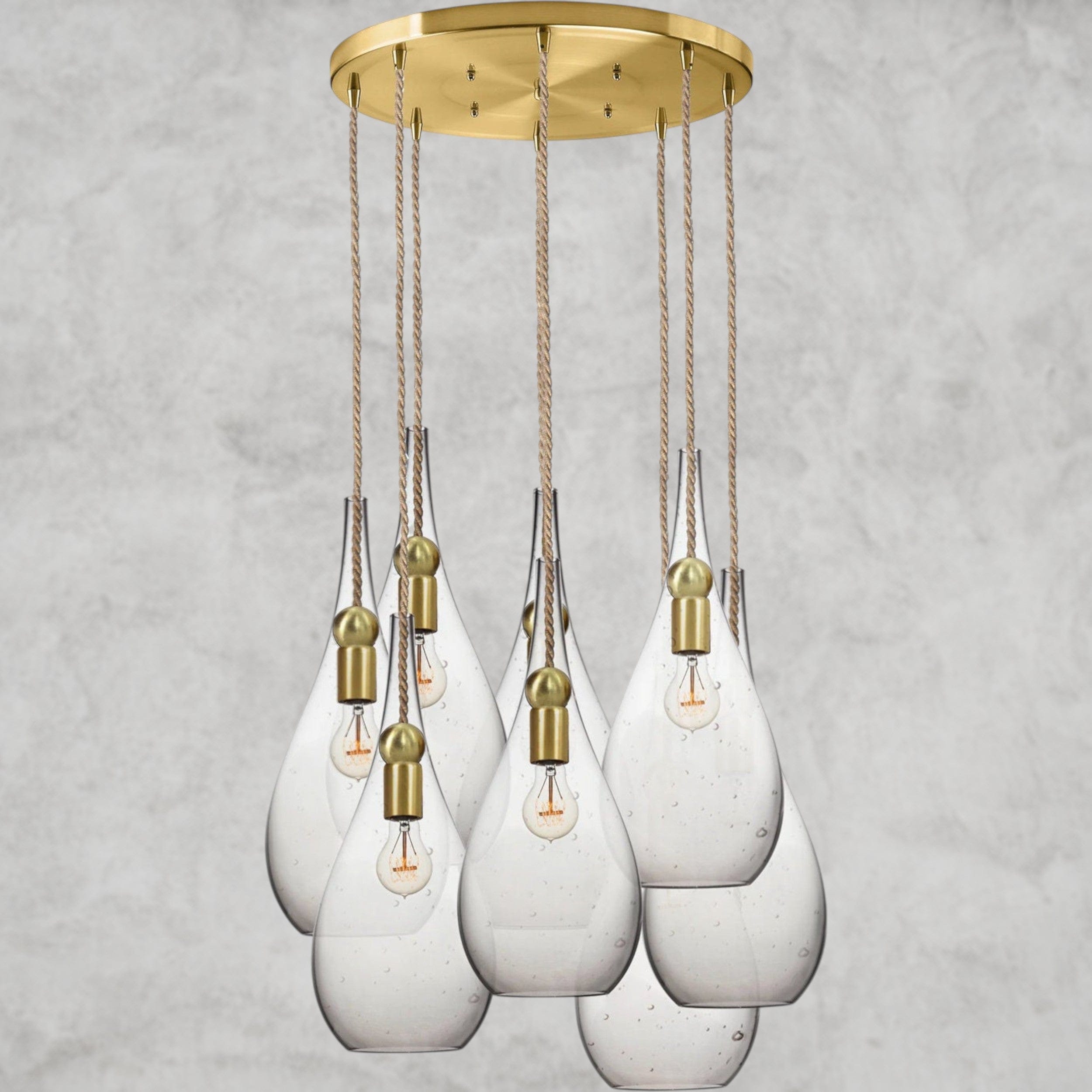 Brass Earth 8 - Light Chandelier