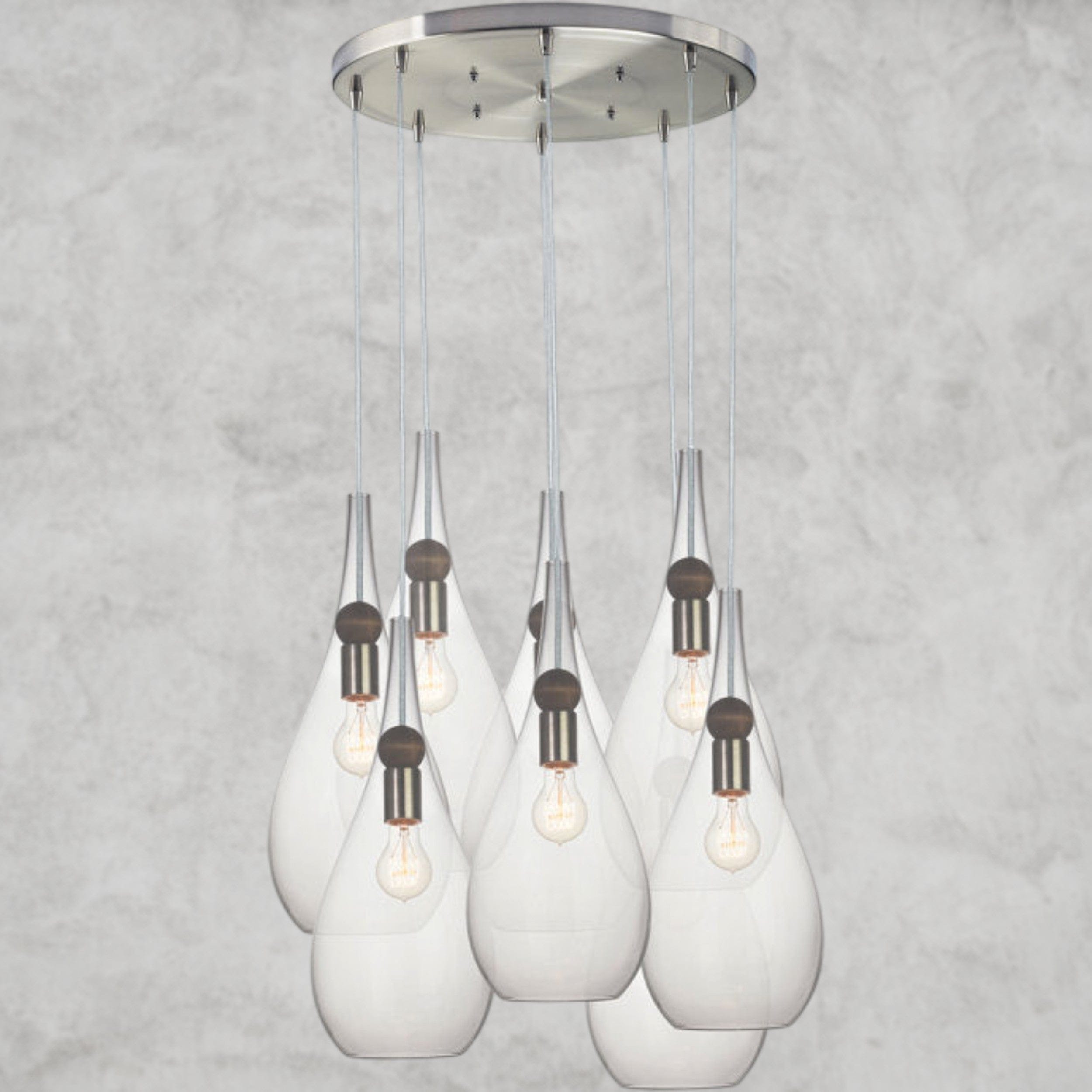 Nickel Earth 8 - Light Chandelier