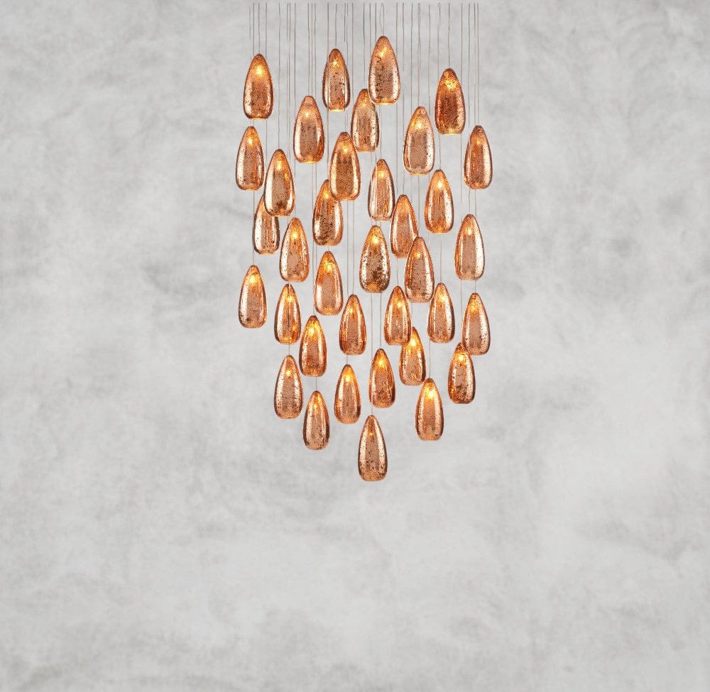 35" Edda Round Glass Chandelier 23", 35"