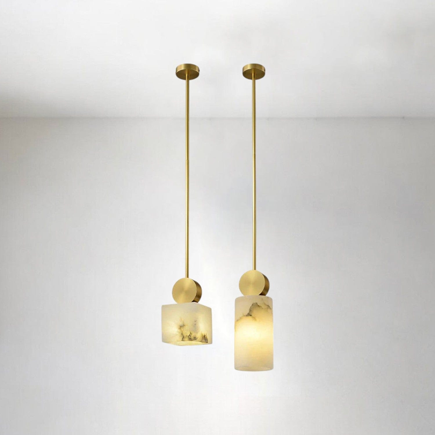 Etruscan-Inspired Alabaster Pendant Light – Handcrafted Stone Elegance