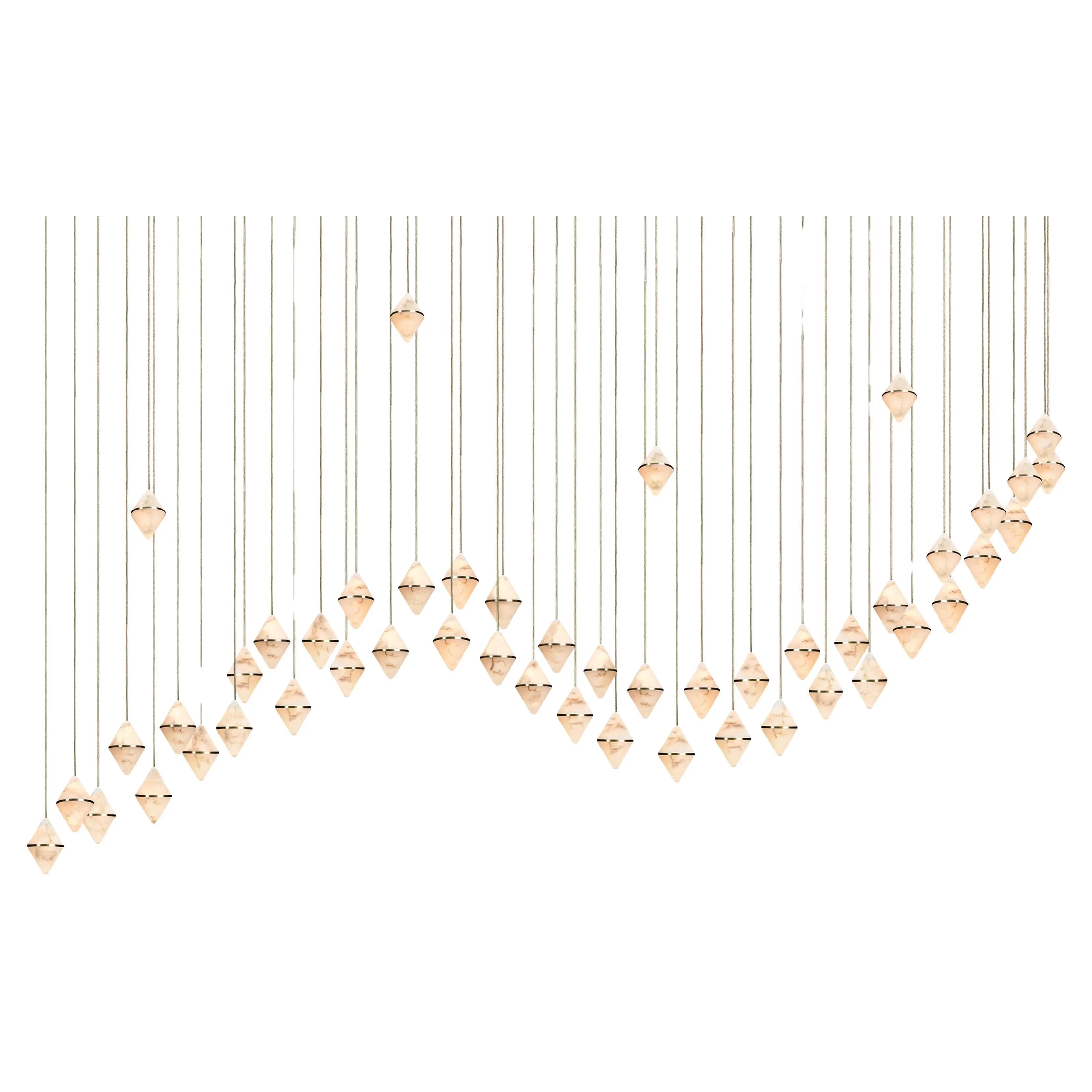 Gem Wave Alabaster Chandelier 48