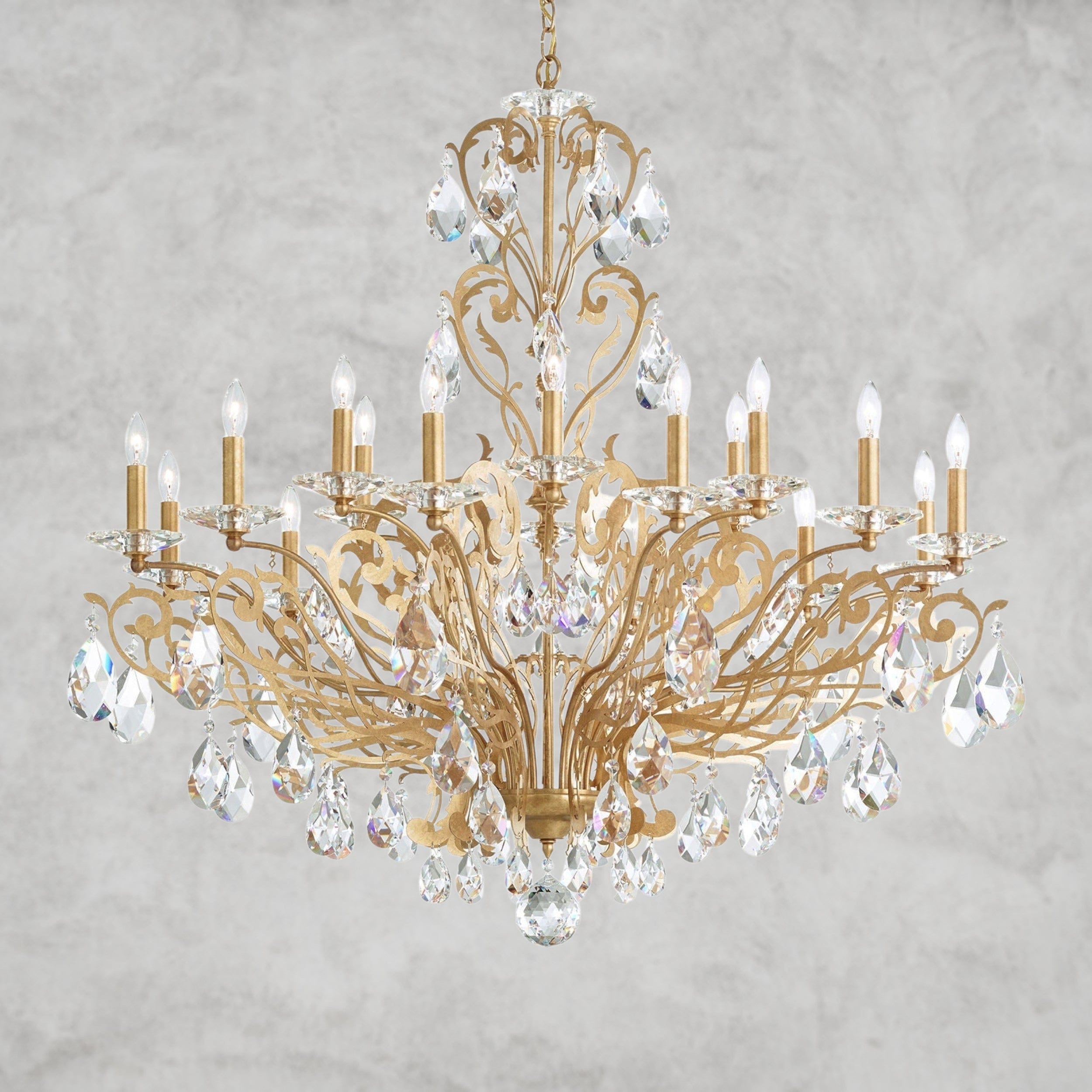 Heirloom Gold Filigrae Crystal Chandelier39