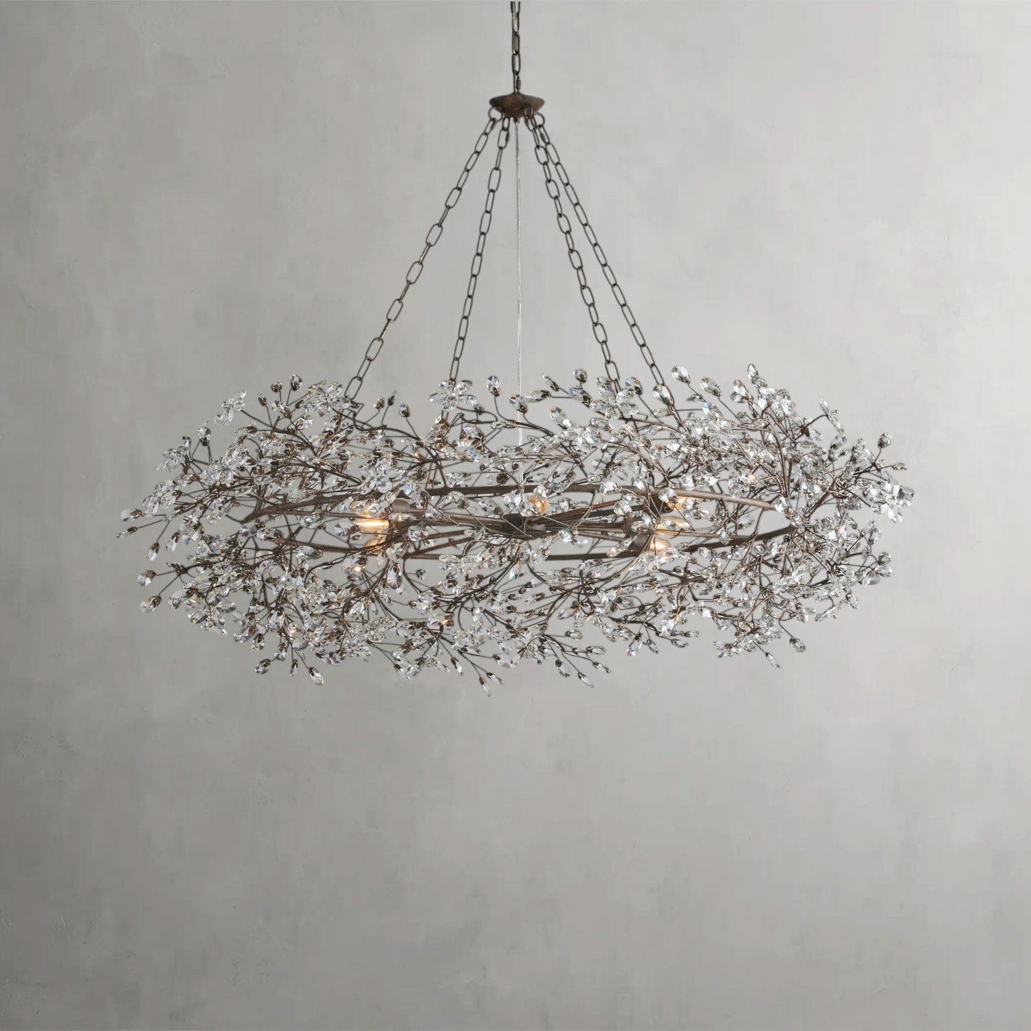 48" / BRONZE Fiore Crown Chandelier 39", 48", 60"