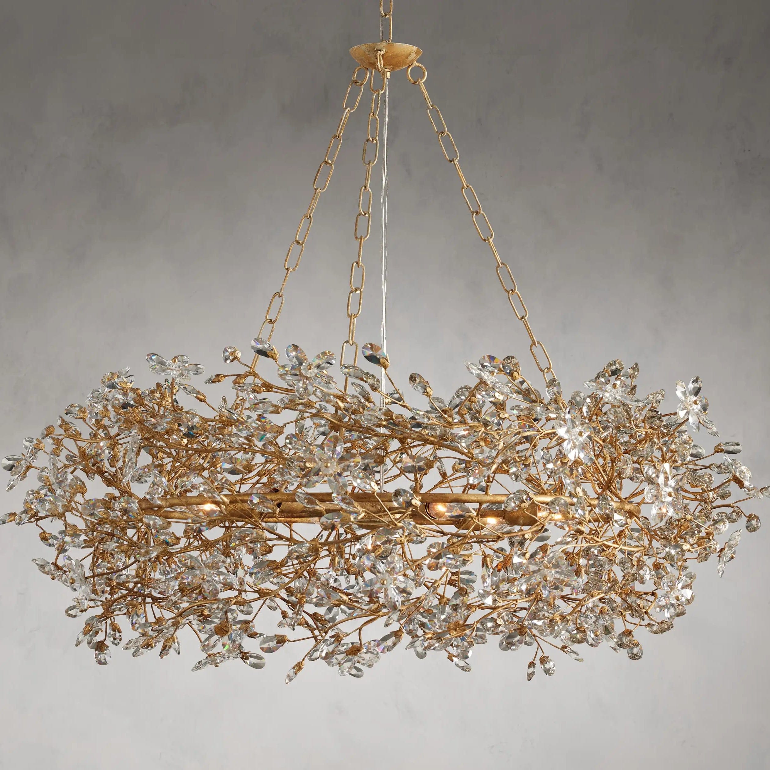 39" / GOLD Fiore Crown Chandelier 39", 48", 60"