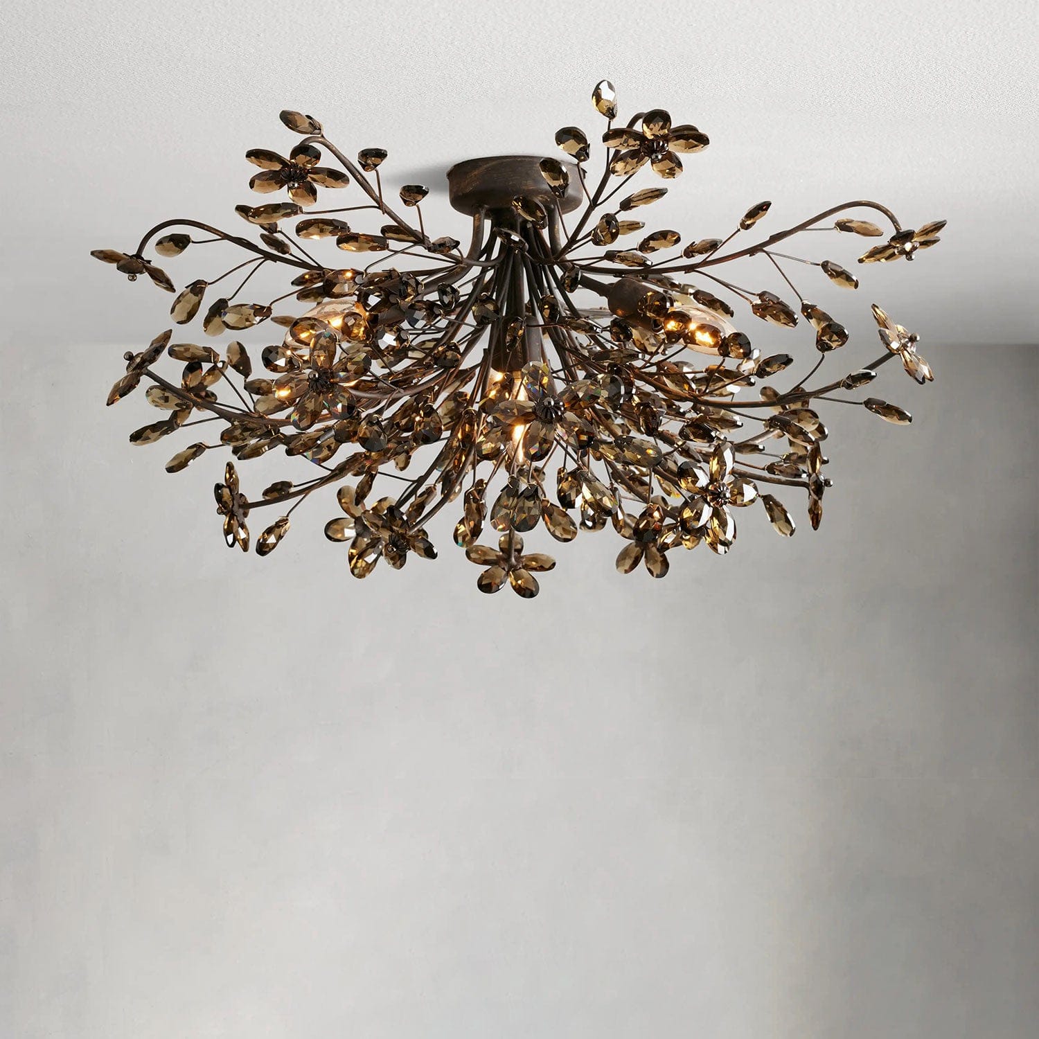 BRONZE/SMOKE Fiore Flush Mount