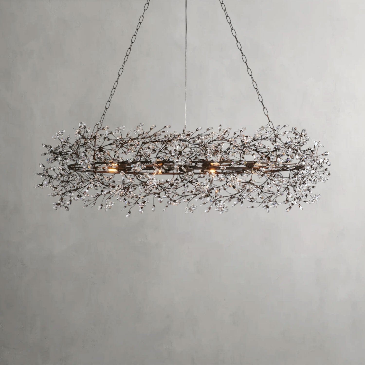 62" / BRONZE Fiore Oval Chandelier 62", 74"