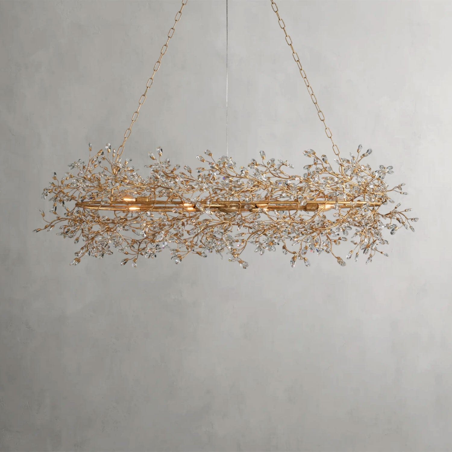 62" / GOLD Fiore Oval Chandelier 62", 74"