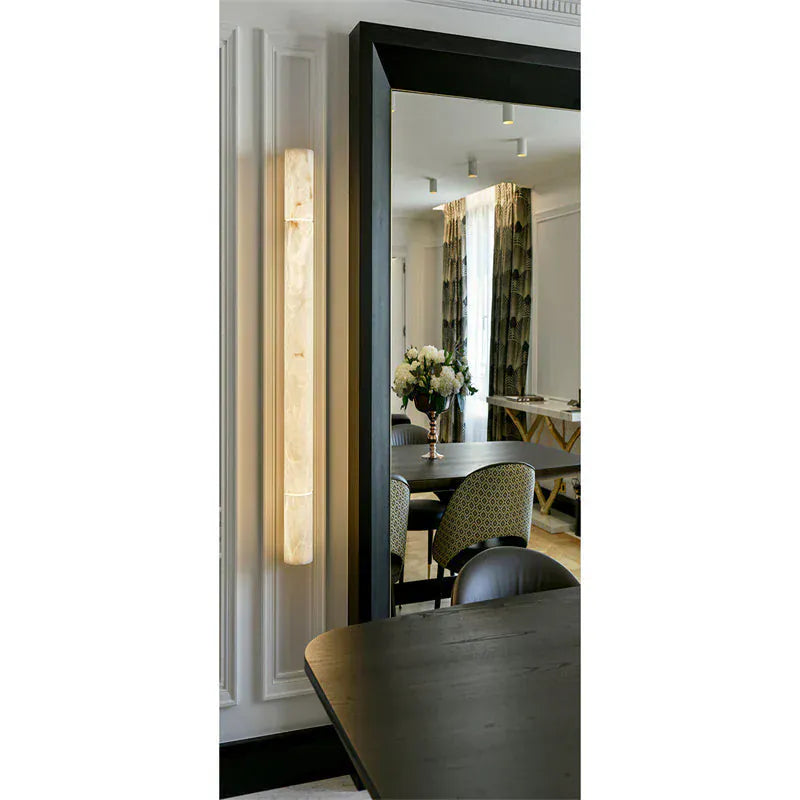 Garron Modern Alabaster Linear Wall Sconce 3'', 4.7''
