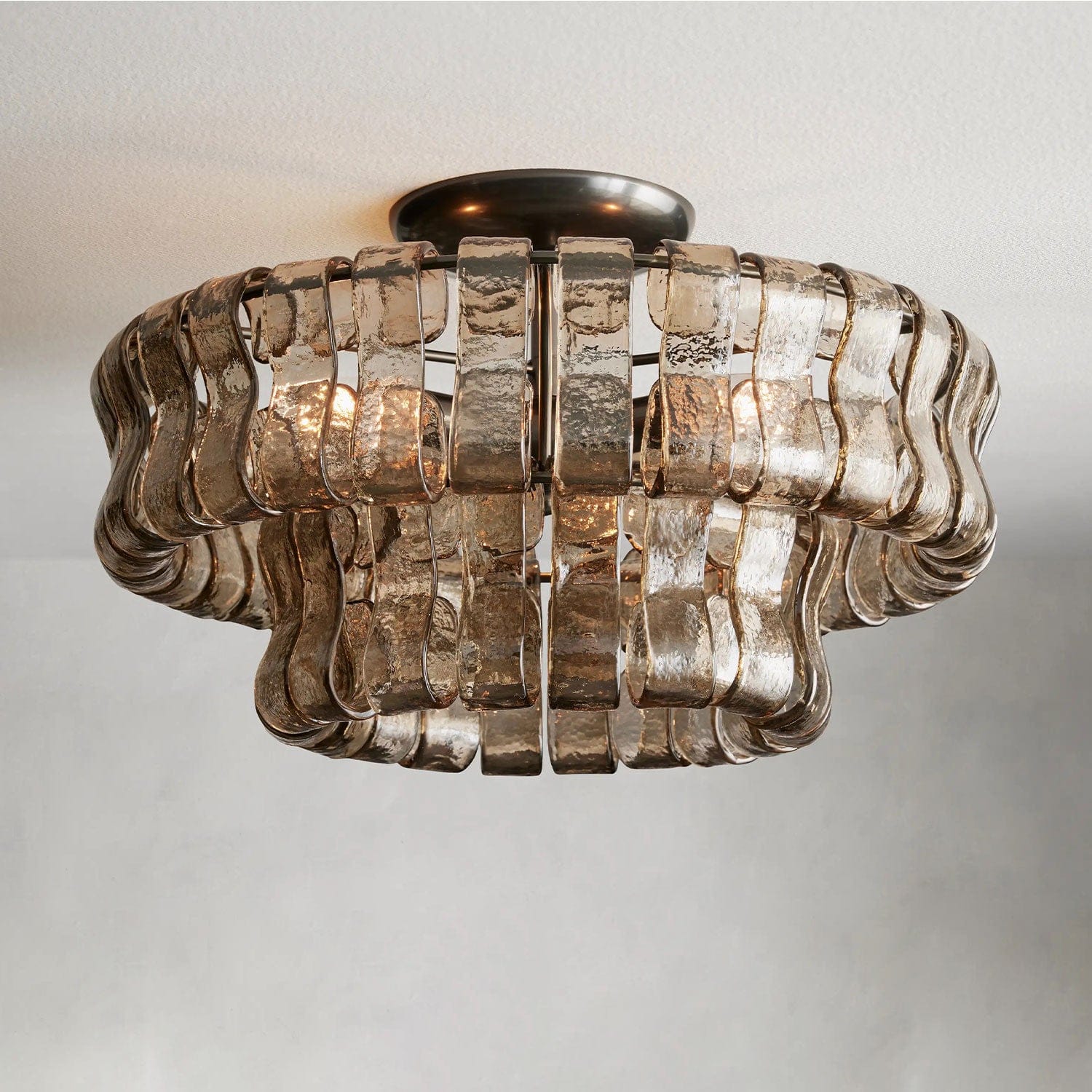 Bronze / Smoke Ghiaccio Flush Mount