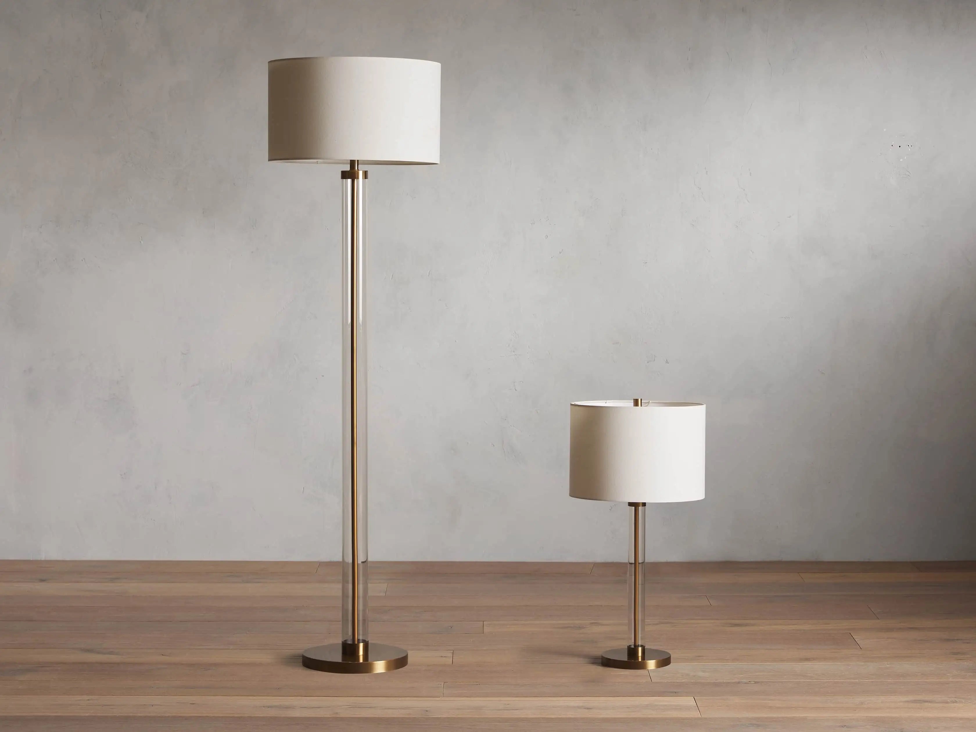 Glass Column Table Lamp