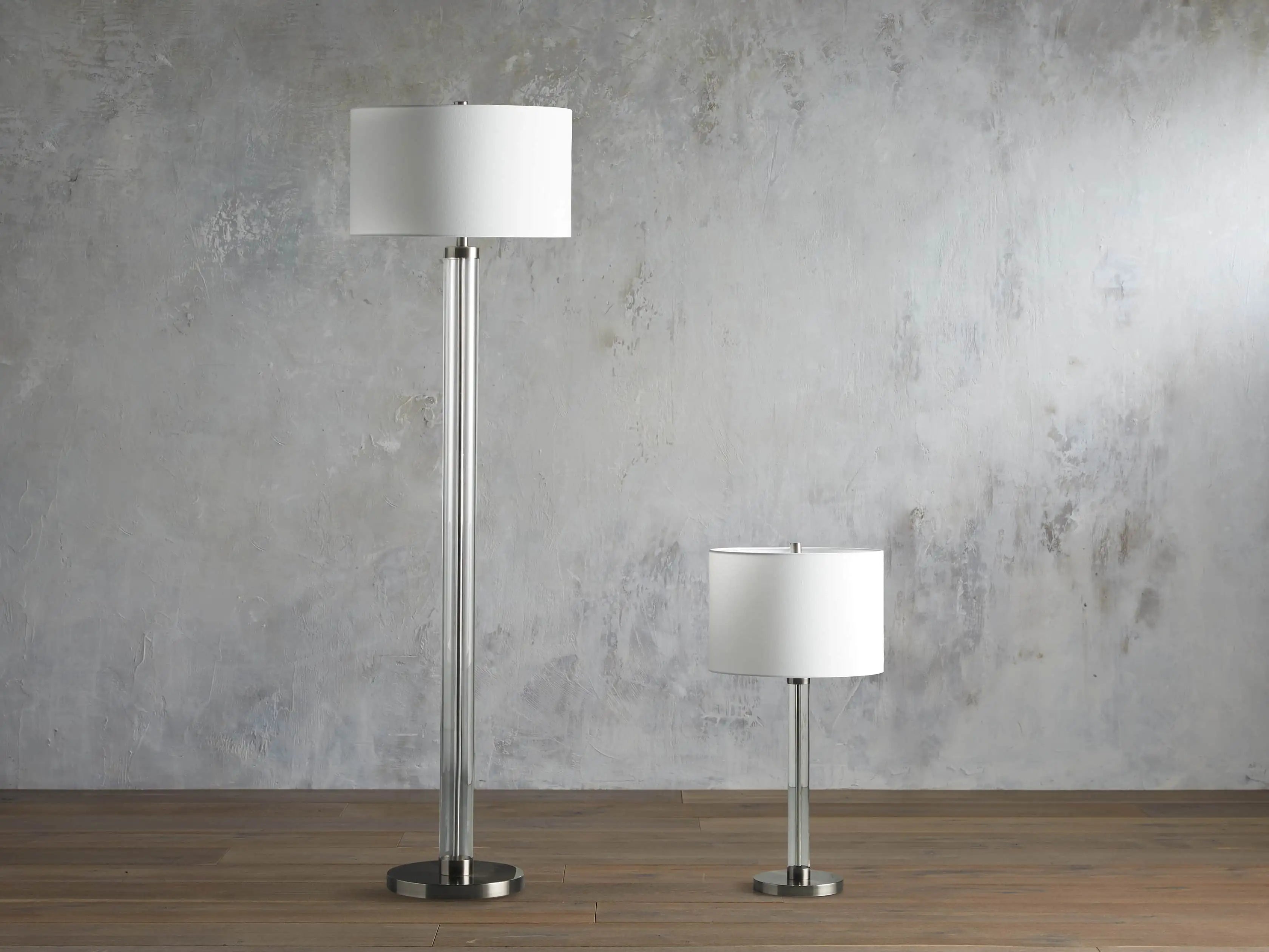 Glass Column Table Lamp