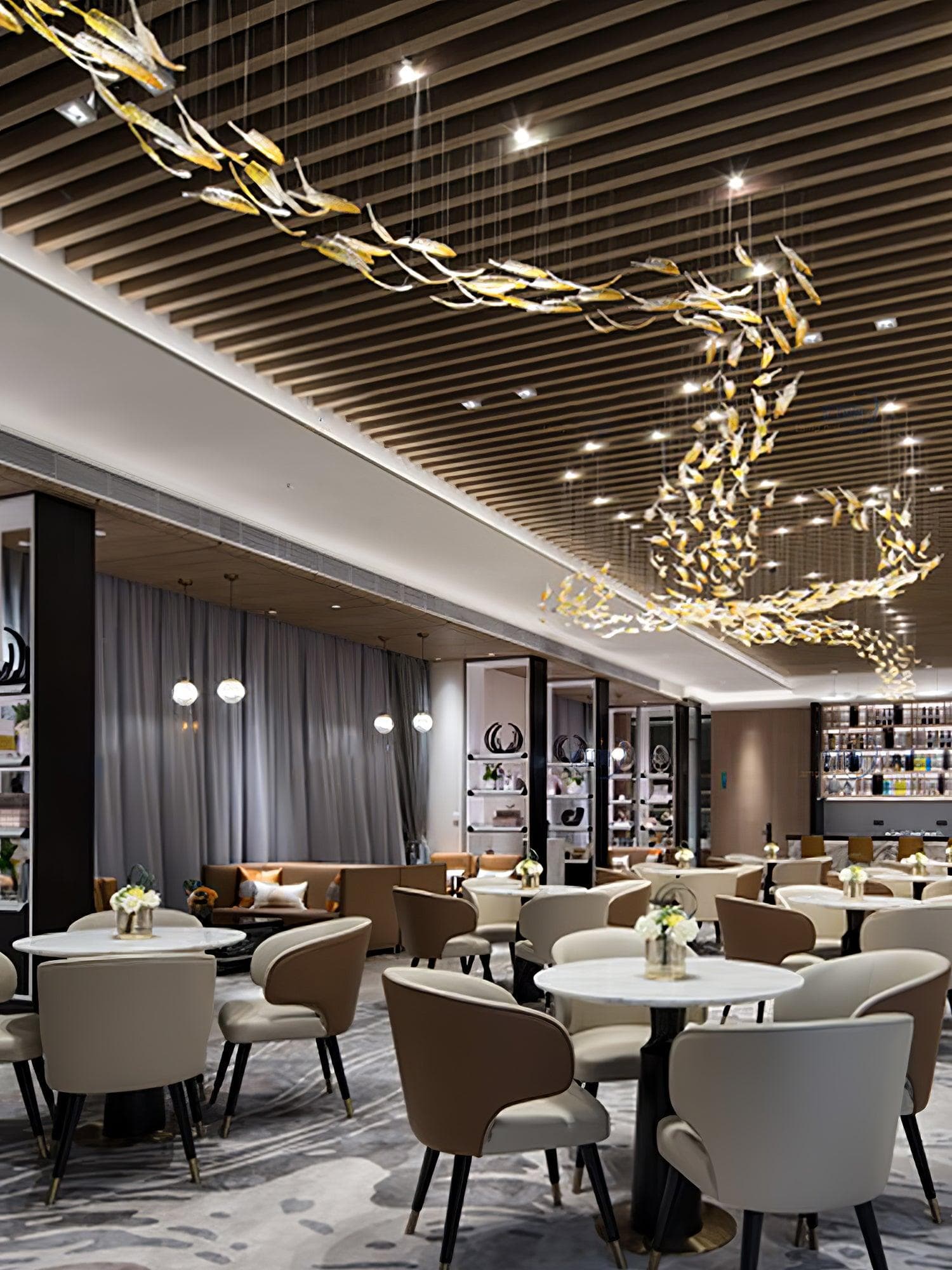 Glass Feathers Chandelier