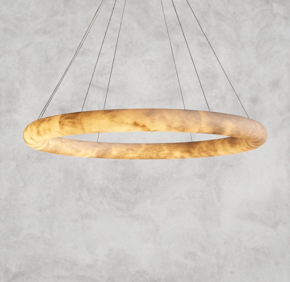 Halima Halo Alabaster Chandelier