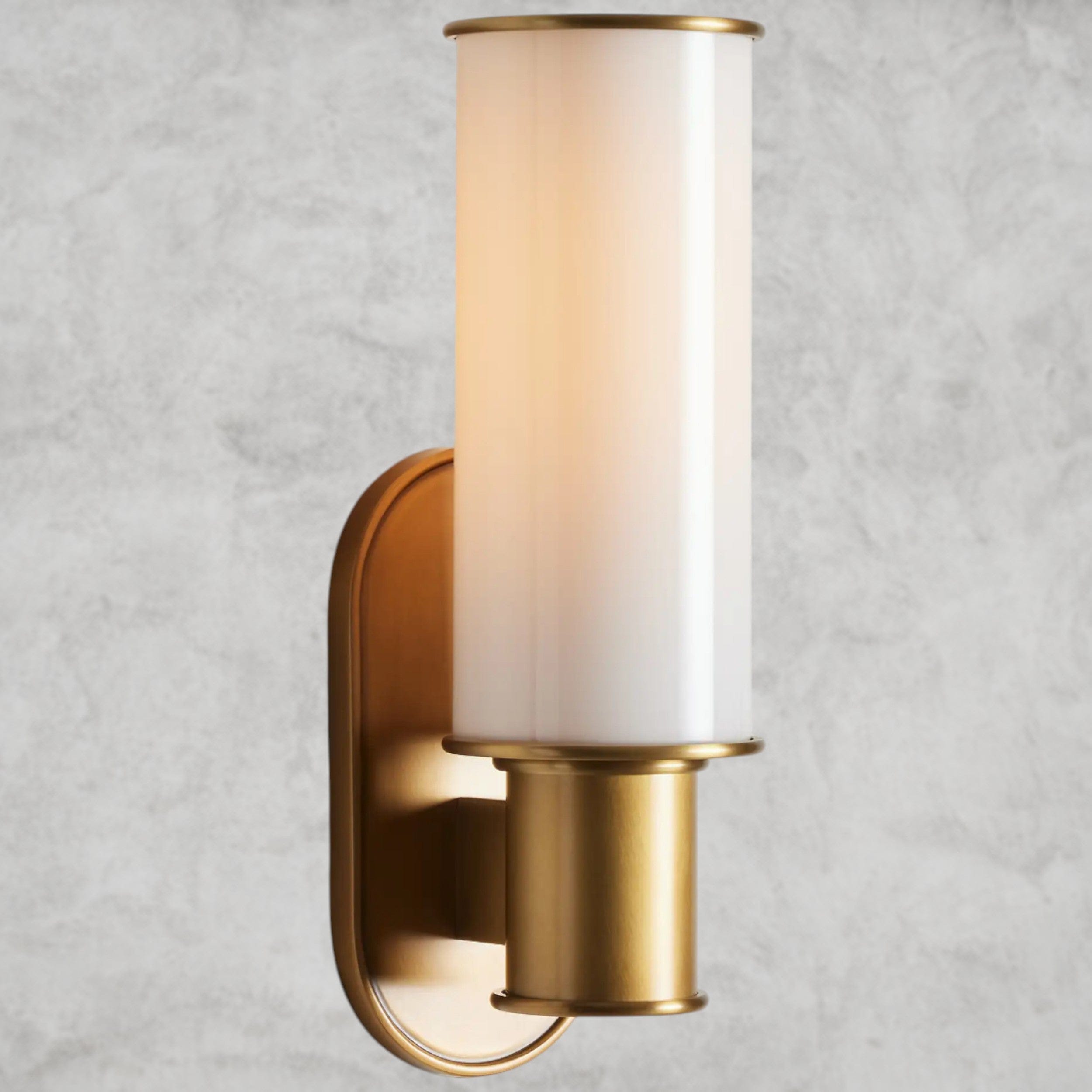 Brass Harlin Sconce in Milk