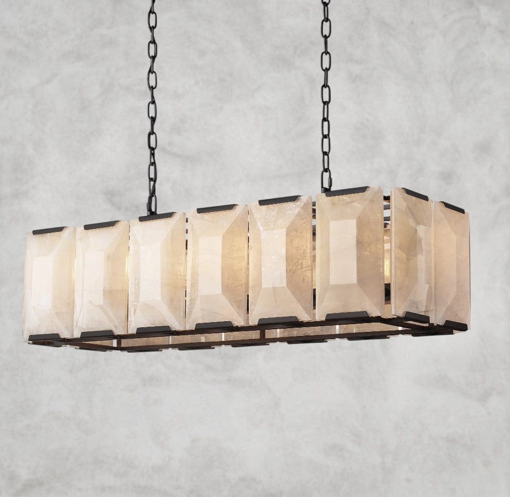 Harlow Calcite Rectangular Chandelier 42