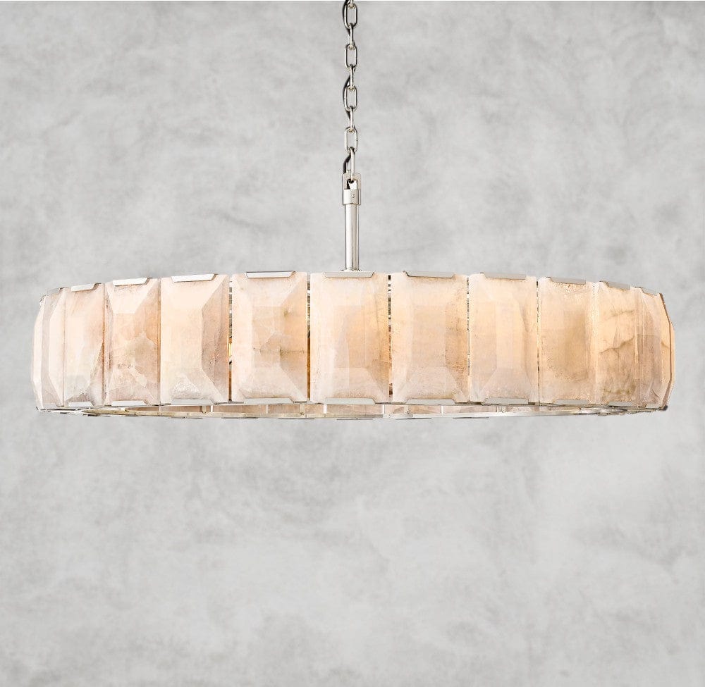 60" / Nickle Harlow Calcite Round Chandelier 19", 31", 43", 60"