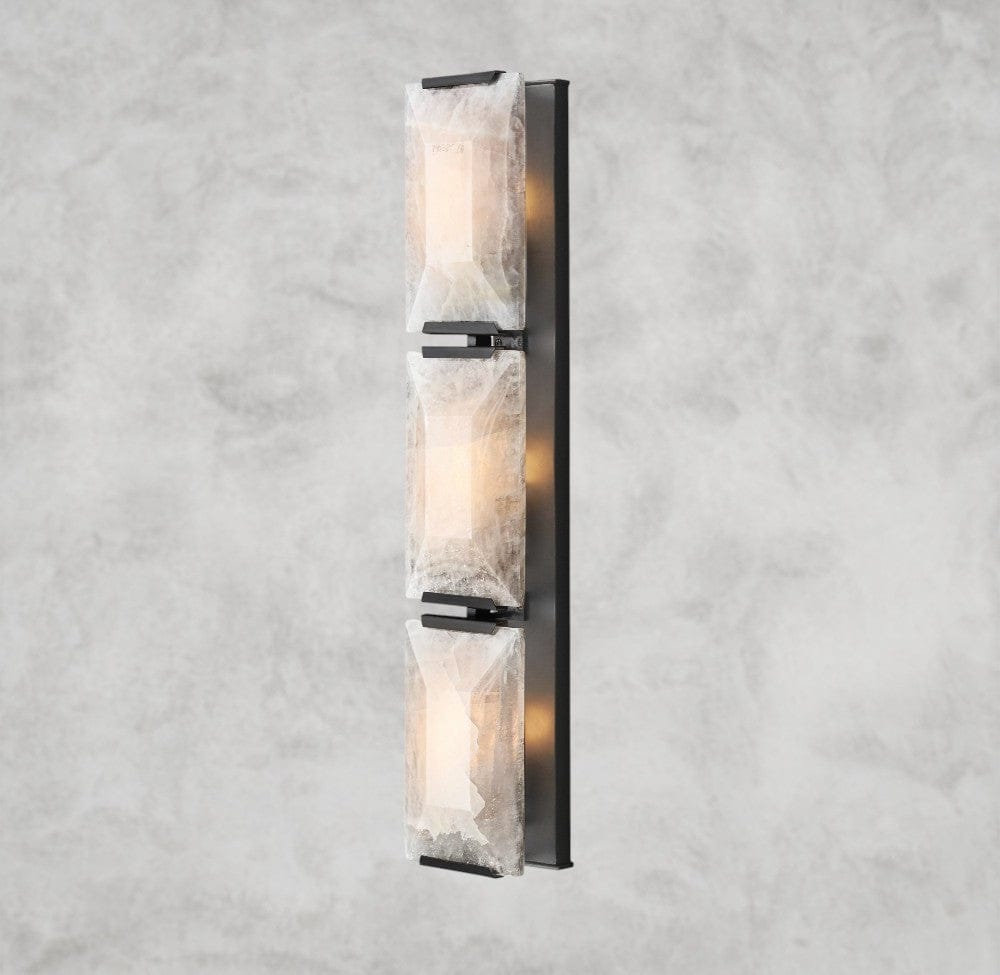 Bronze Harlow Calcite Triple Sconce