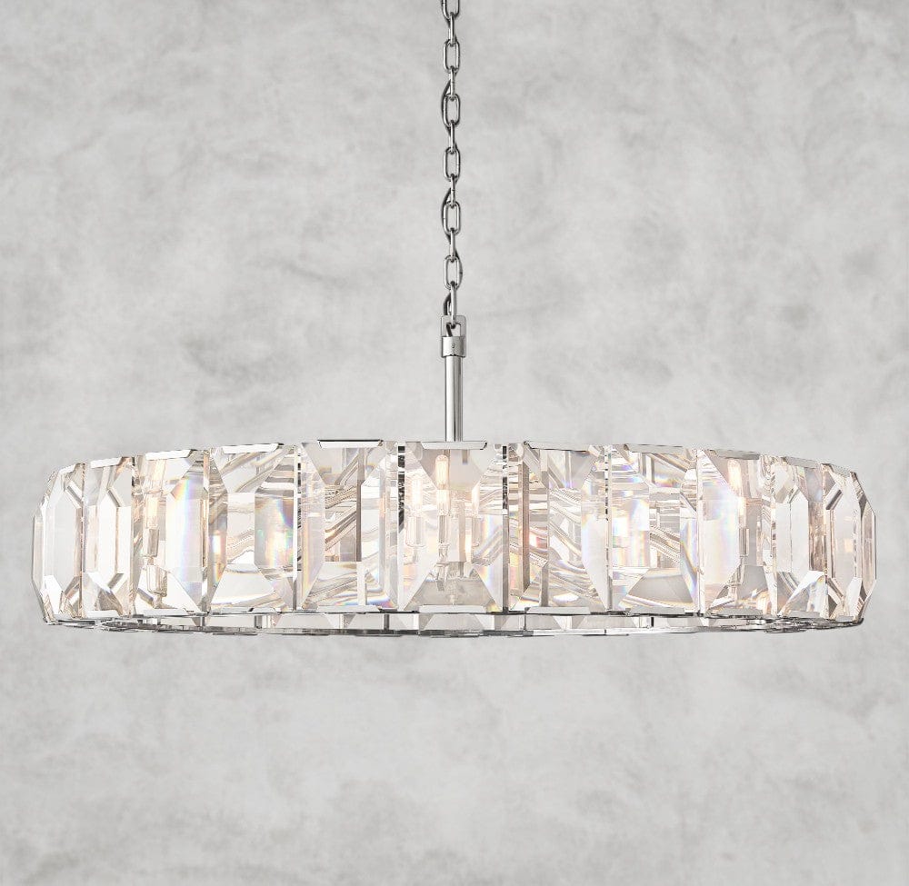 60" / Nickle Harlow Crystal Round Chandelier 19", 31", 43", 60"