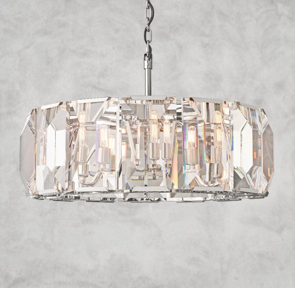 31" / Nickle Harlow Crystal Round Chandelier 19", 31", 43", 60"