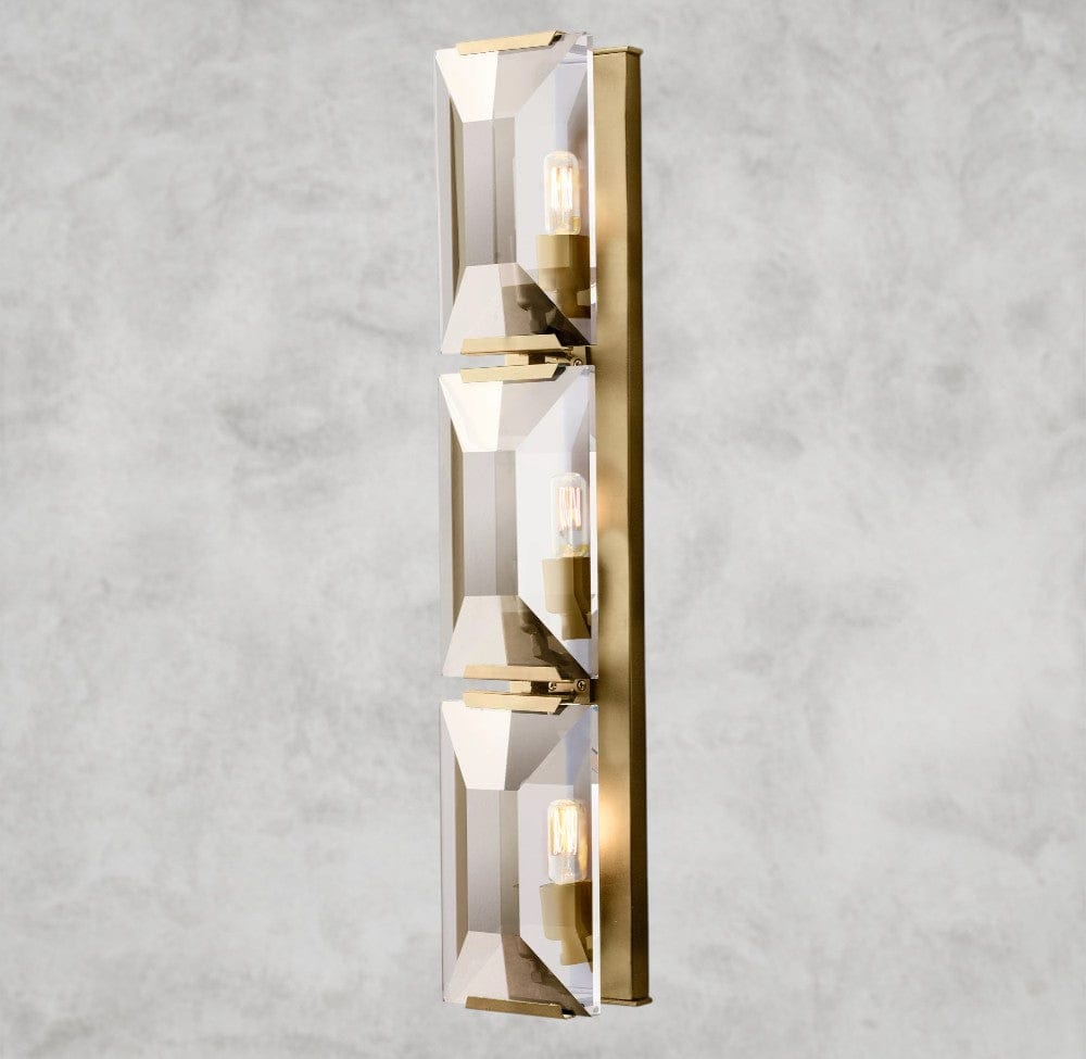 Brass Harlow Crystal Triple Sconce