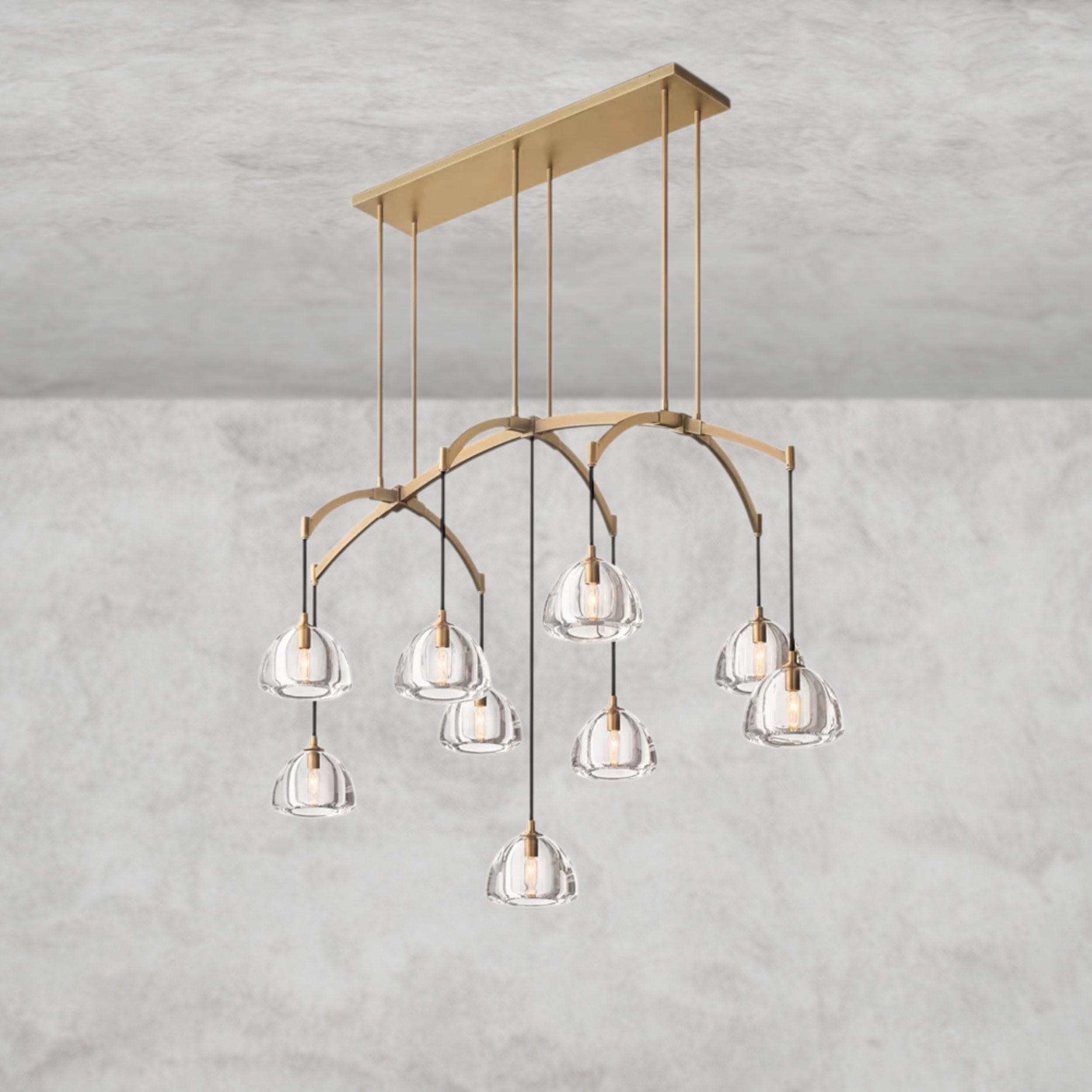 Hemisphere Linear Chandelier 54