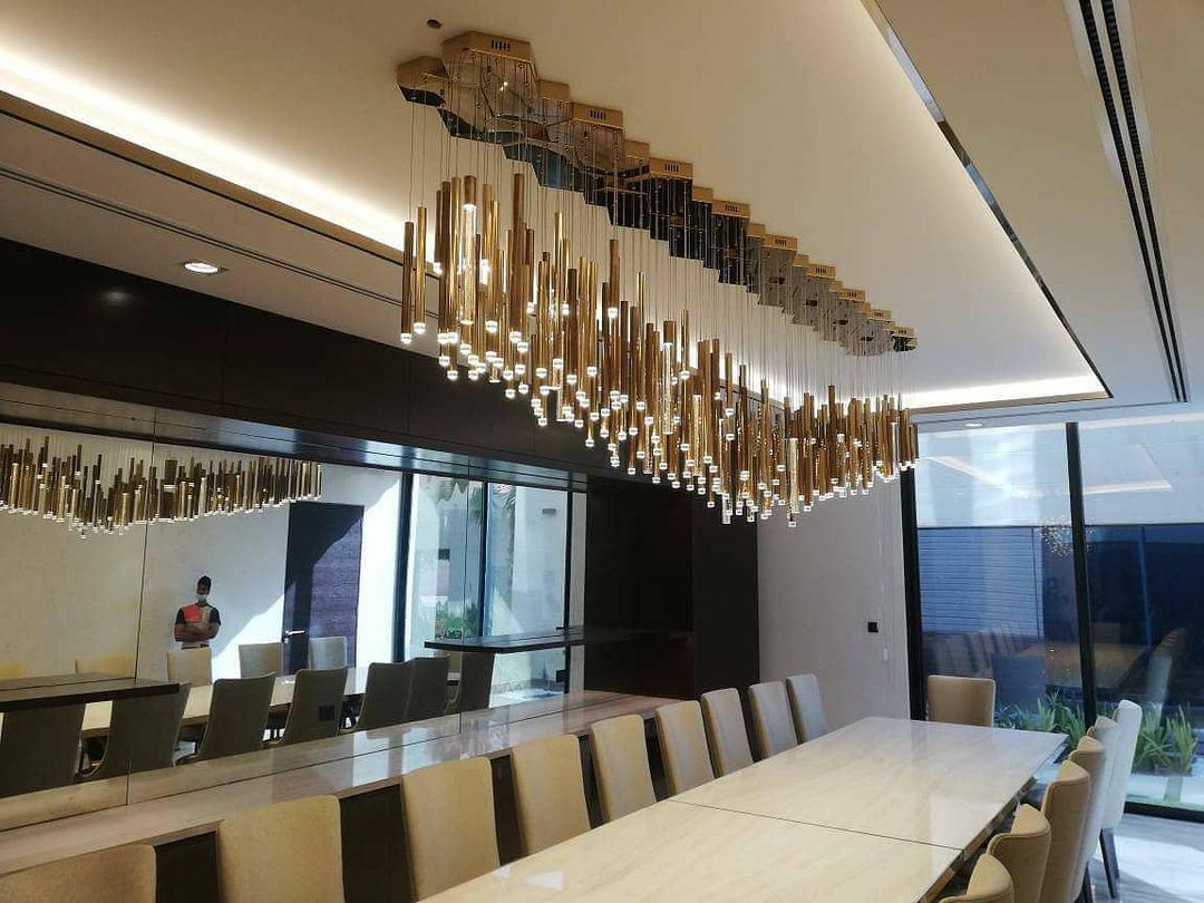 Bellini Rectangular Tubular Pendant Light Chandelier