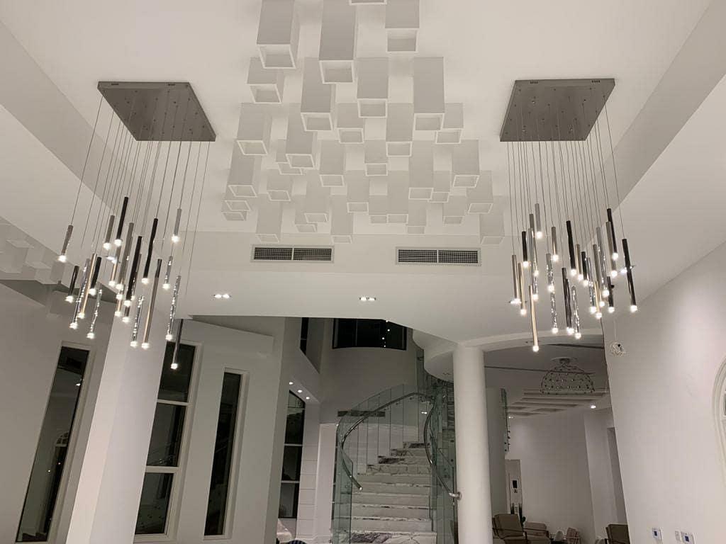 Bellini Rectangular Tubular Pendant Light Chandelier