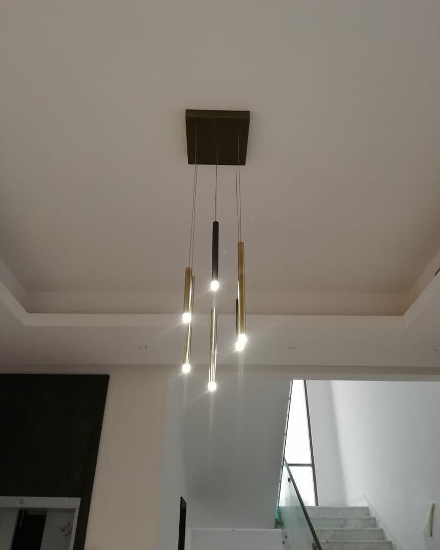 Bellini Rectangular Tubular Pendant Light Chandelier
