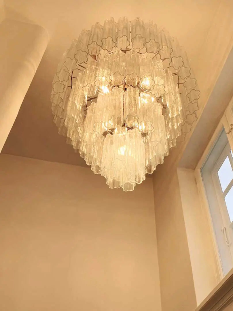 Murano Chandelier – 78 tubes – Transparent