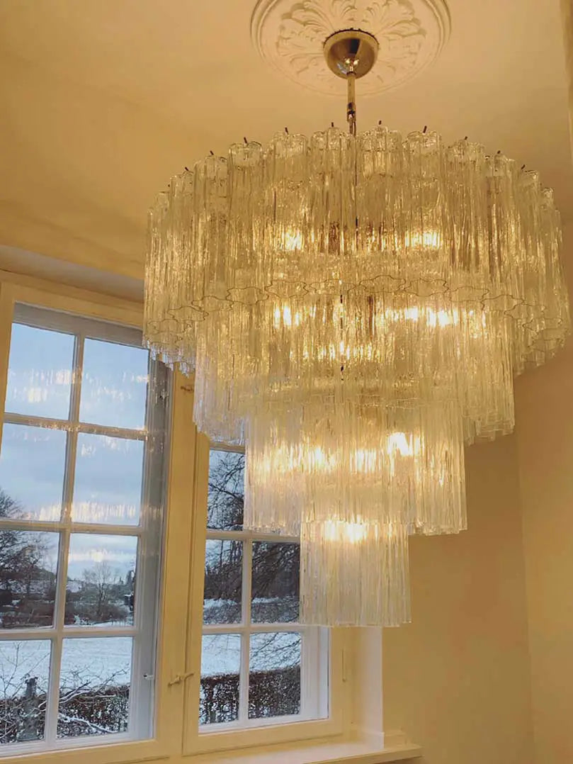 Murano Chandelier – 78 tubes – Transparent